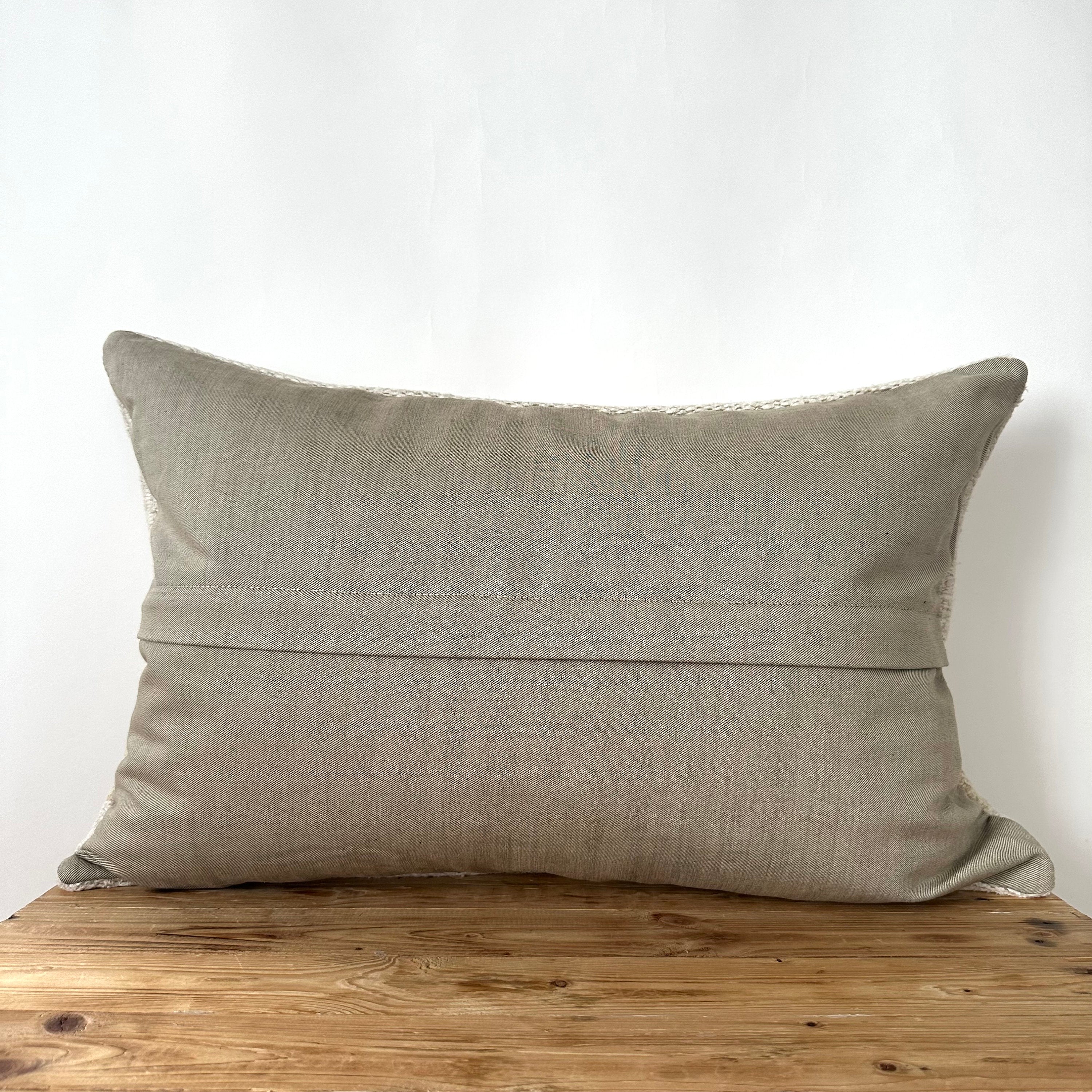 Theresa - White Hemp Pillow Cover