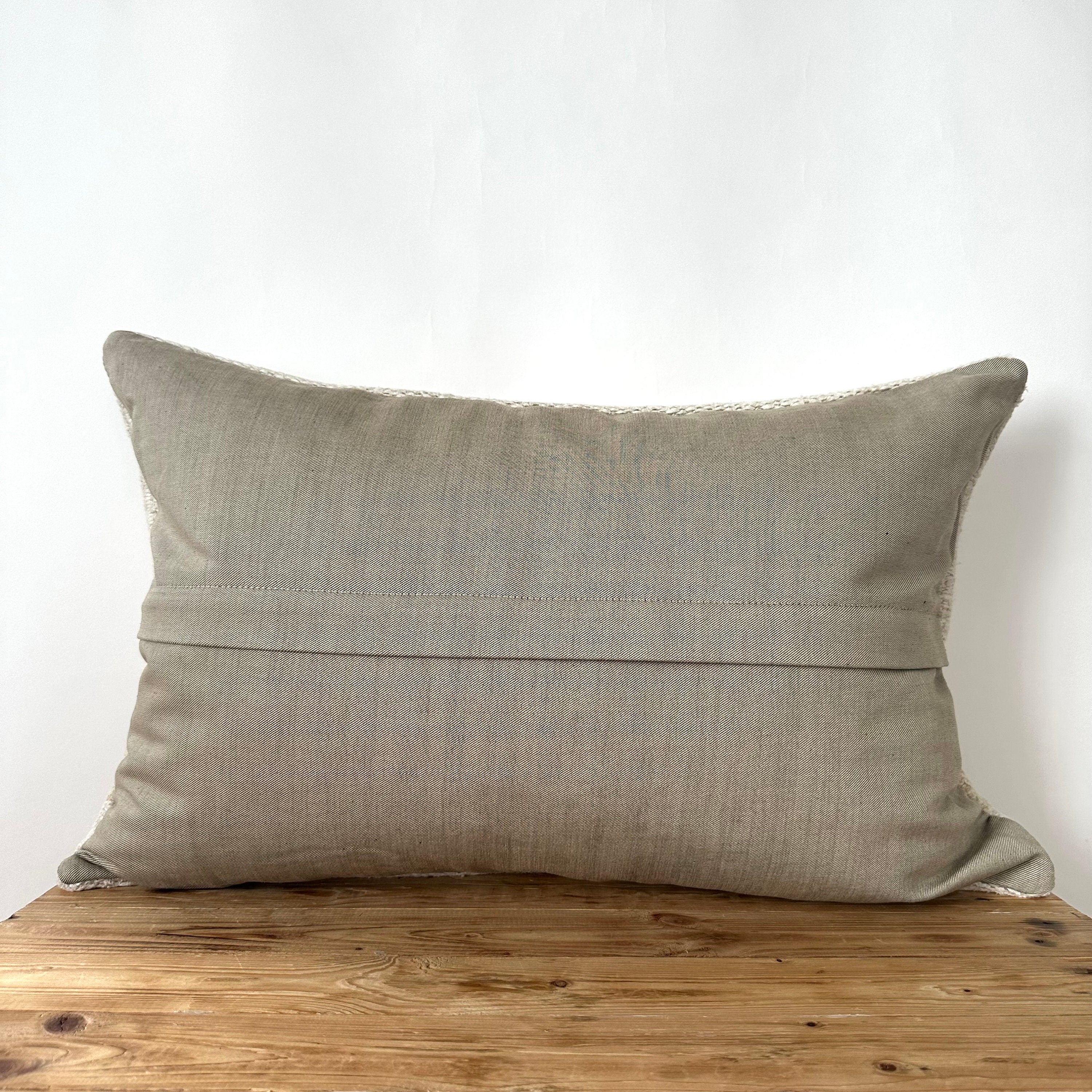 Tassia - White Hemp Pillow Cover