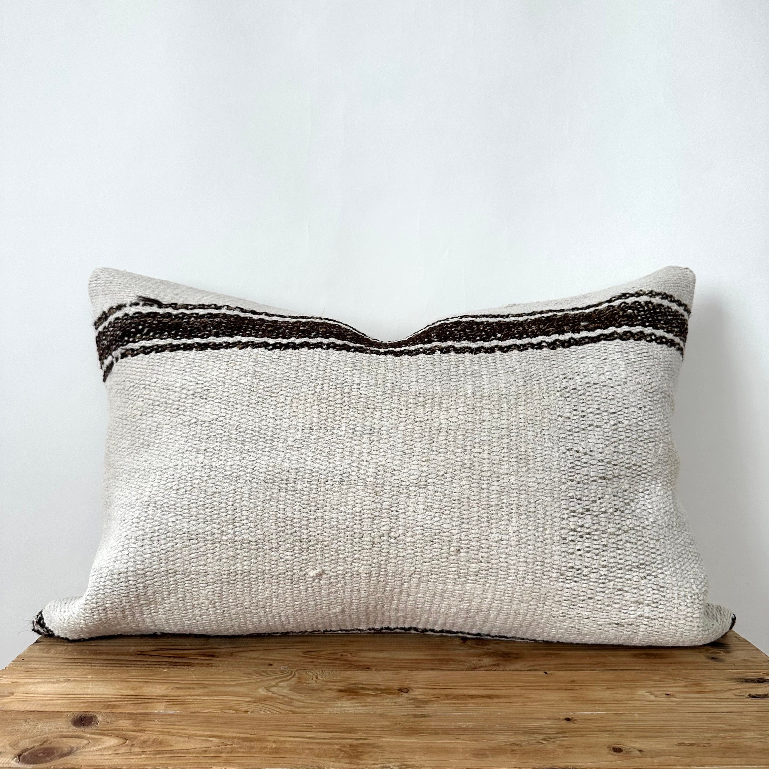 Tannis - White Hemp Pillow Cover