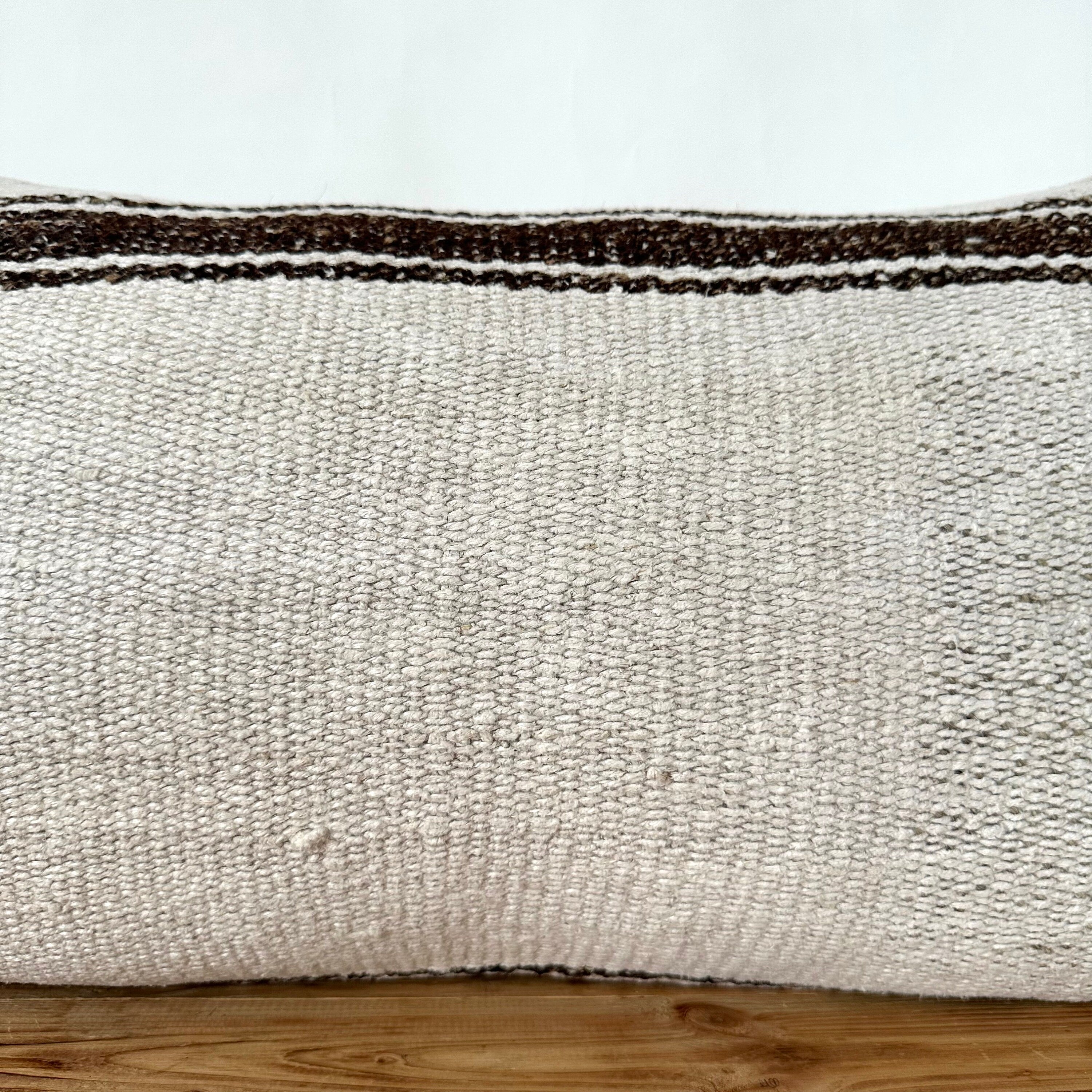 Tannis - White Hemp Pillow Cover