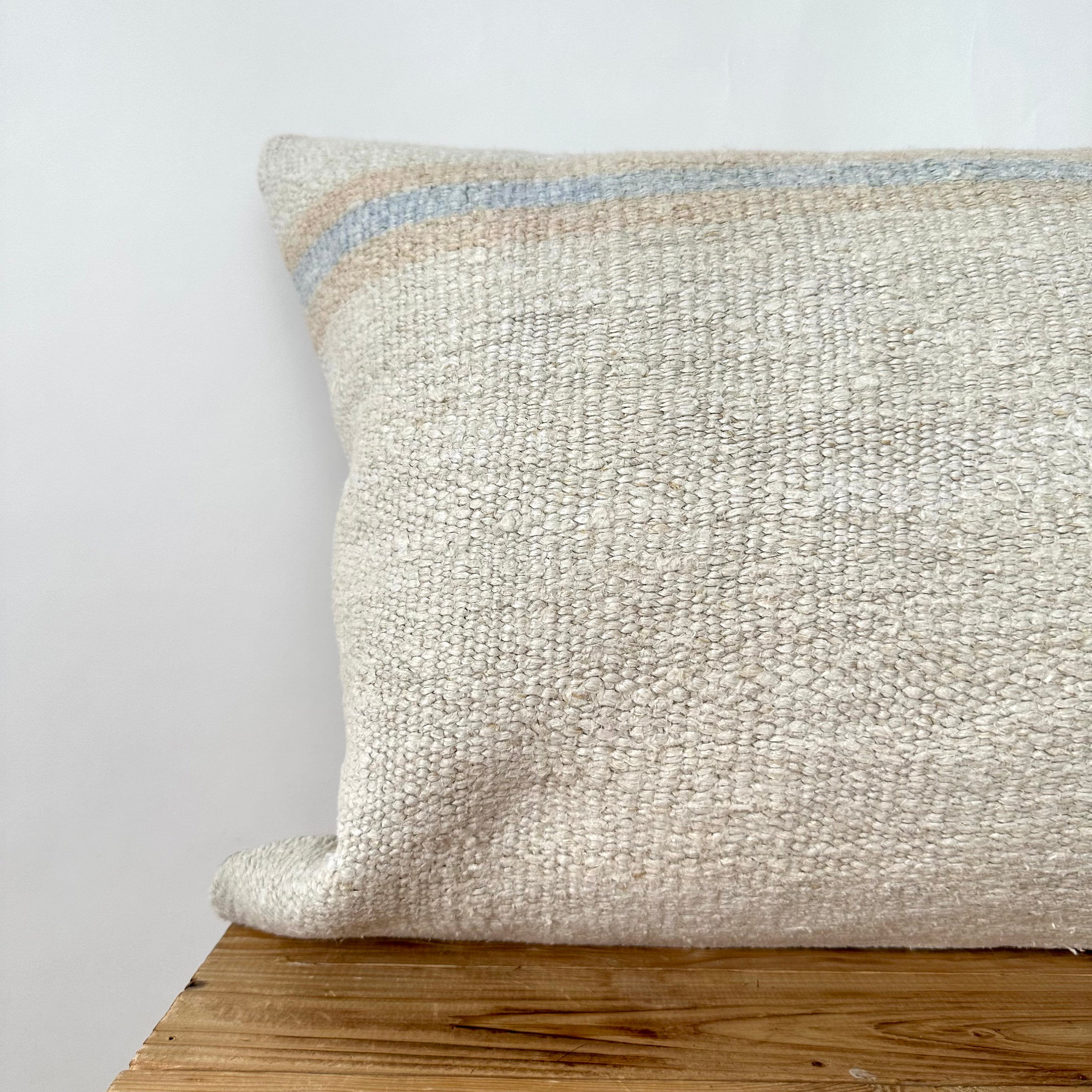 Tassia - White Hemp Pillow Cover