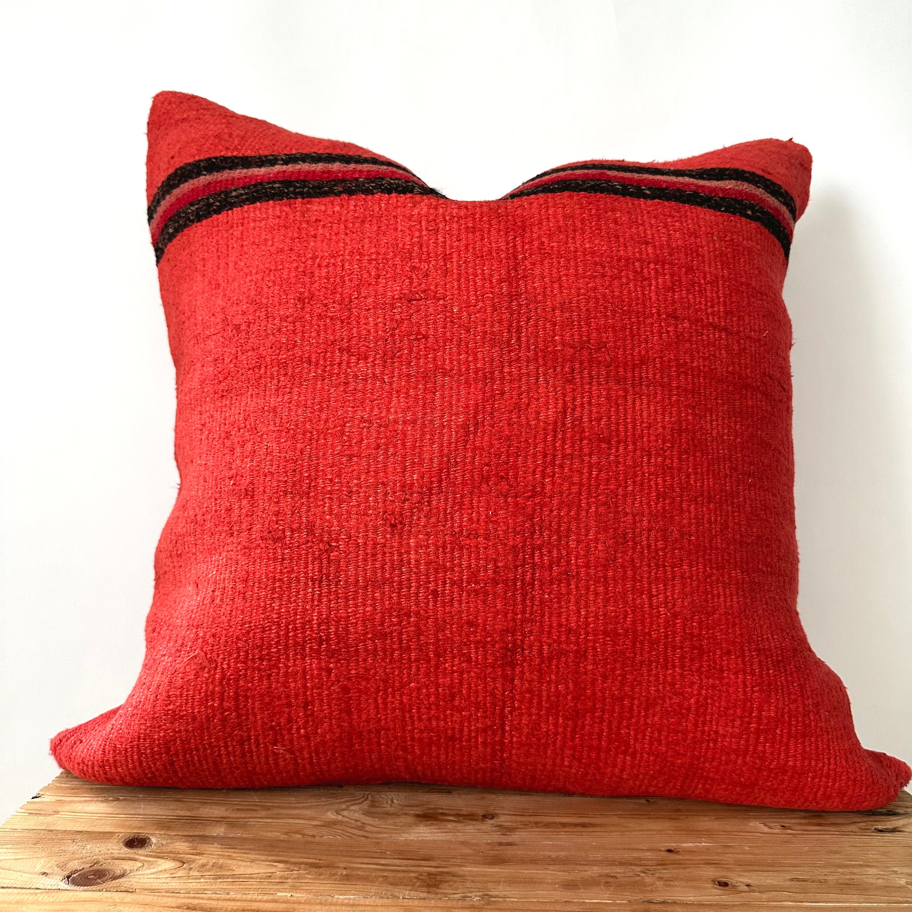 Yalissa - Red Hemp Pillow Cover