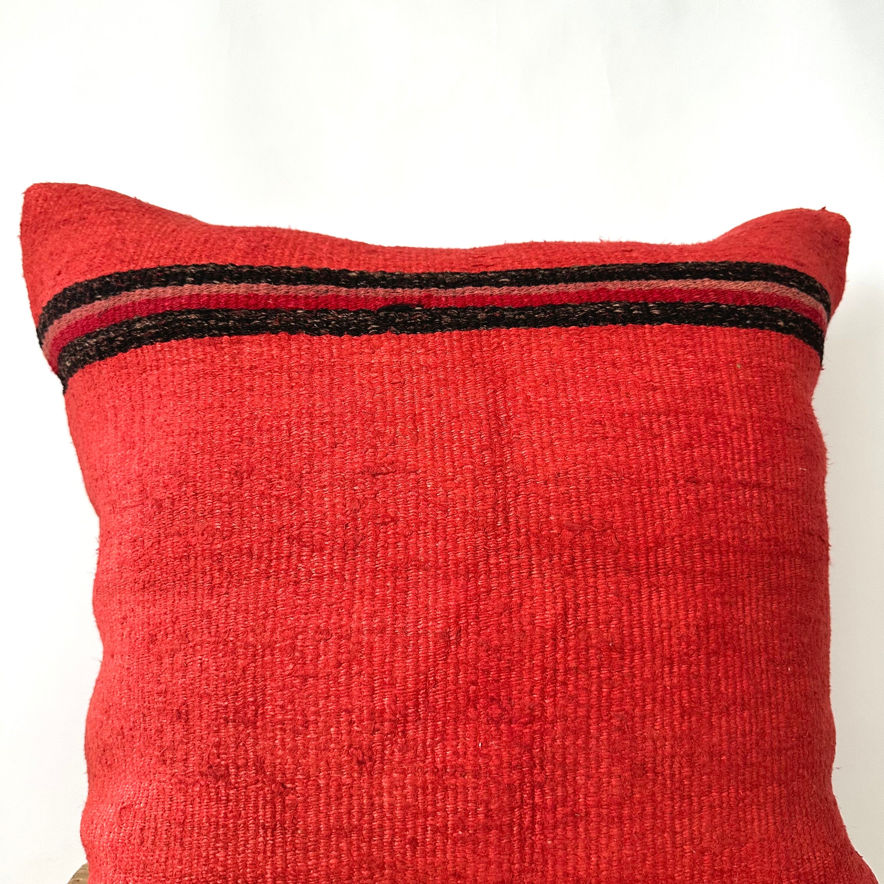 Yalissa - Red Hemp Pillow Cover