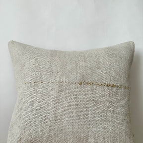 Thess - White Hemp Pillow Cover