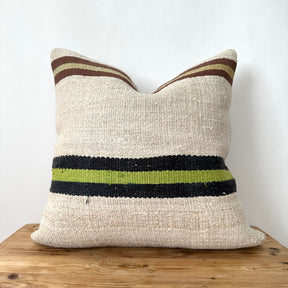 Tekiah - White Hemp Pillow Cover