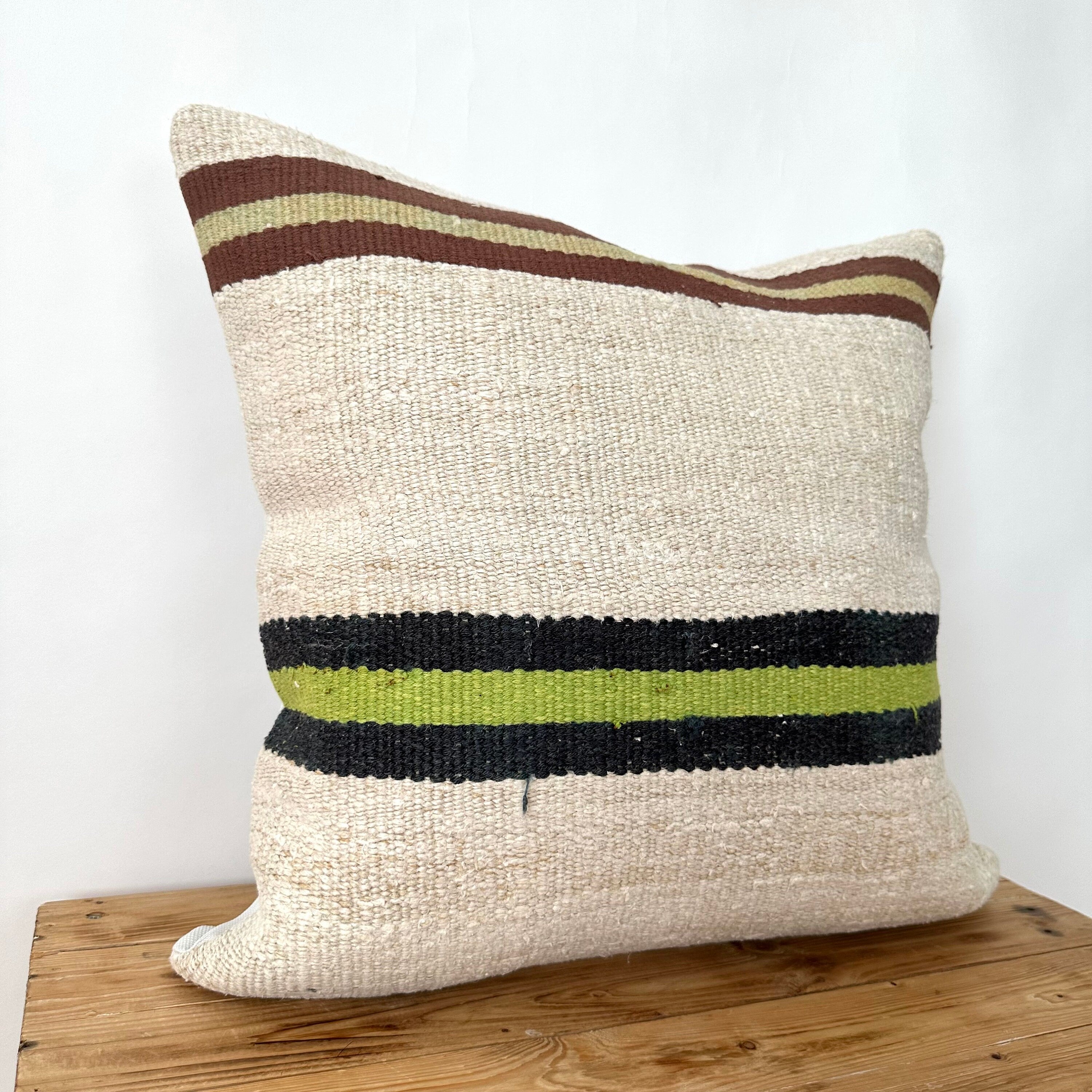 Tekiah - White Hemp Pillow Cover