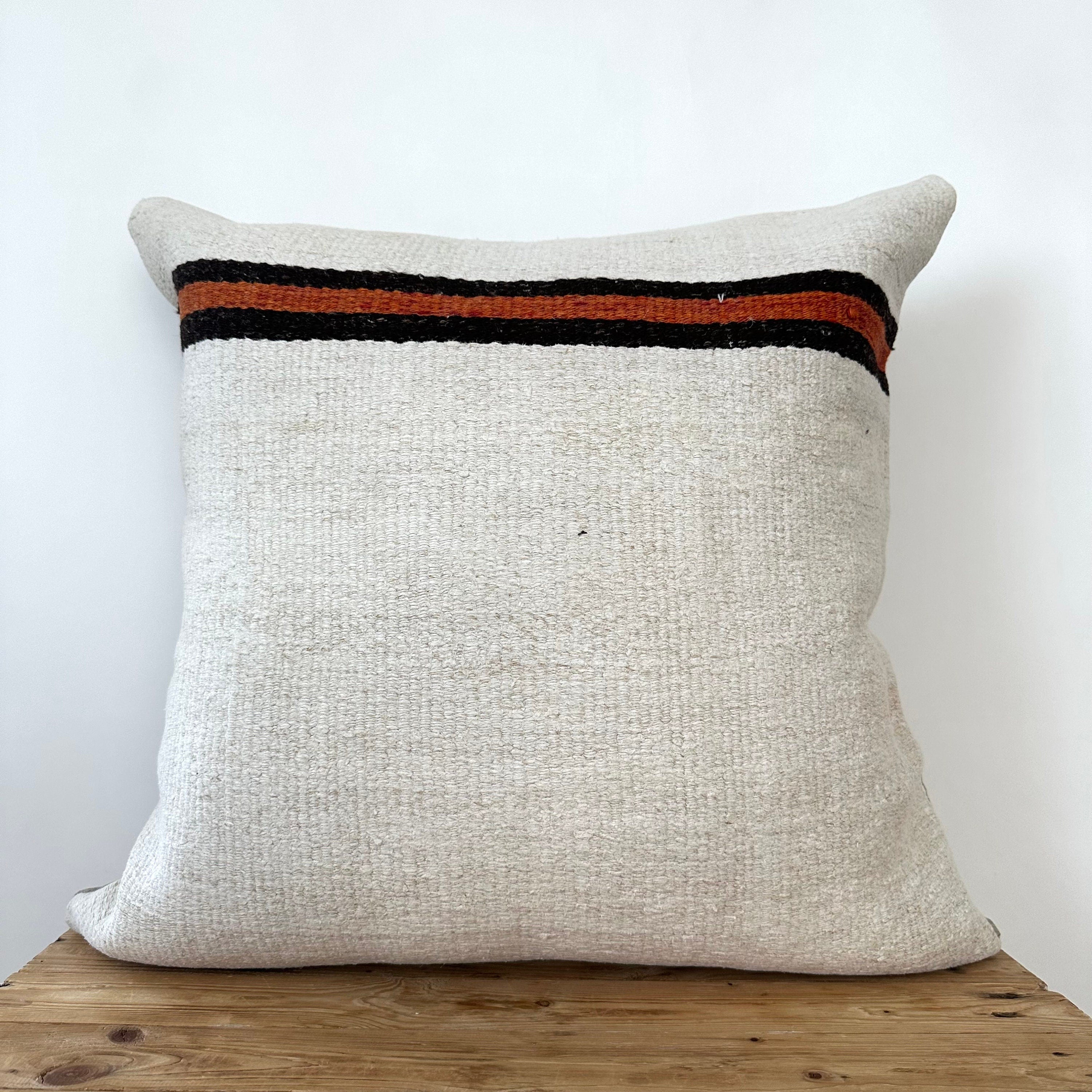 Taree - White Hemp Pillow Cover