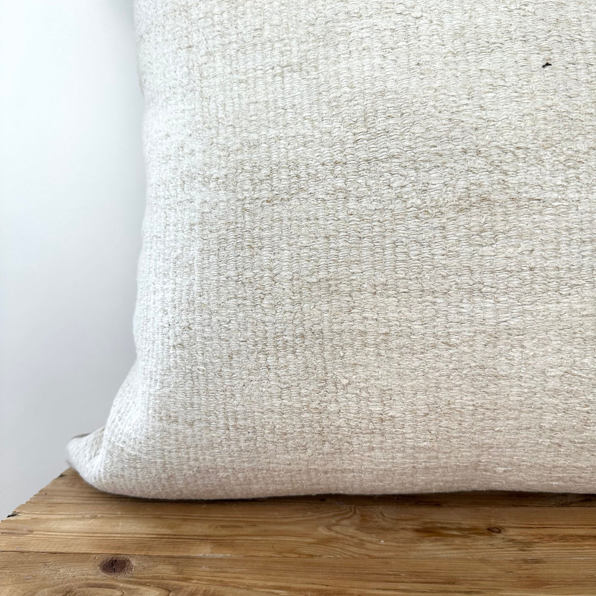 Taree - White Hemp Pillow Cover