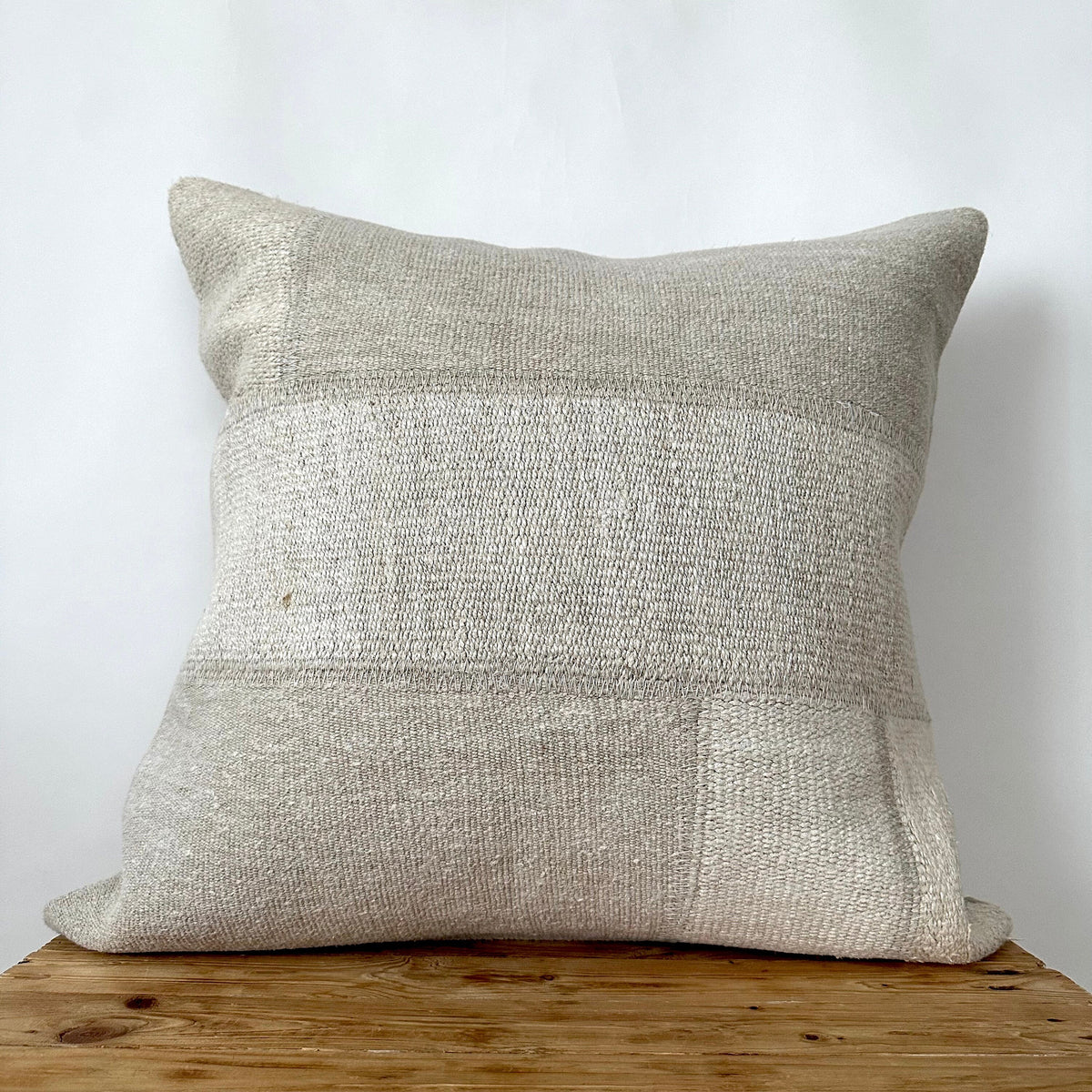 Tere - White Hemp Pillow Cover