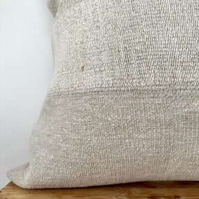 Tere - White Hemp Pillow Cover