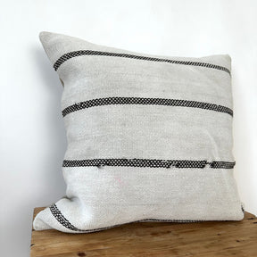 Theonie - White Hemp Pillow Cover