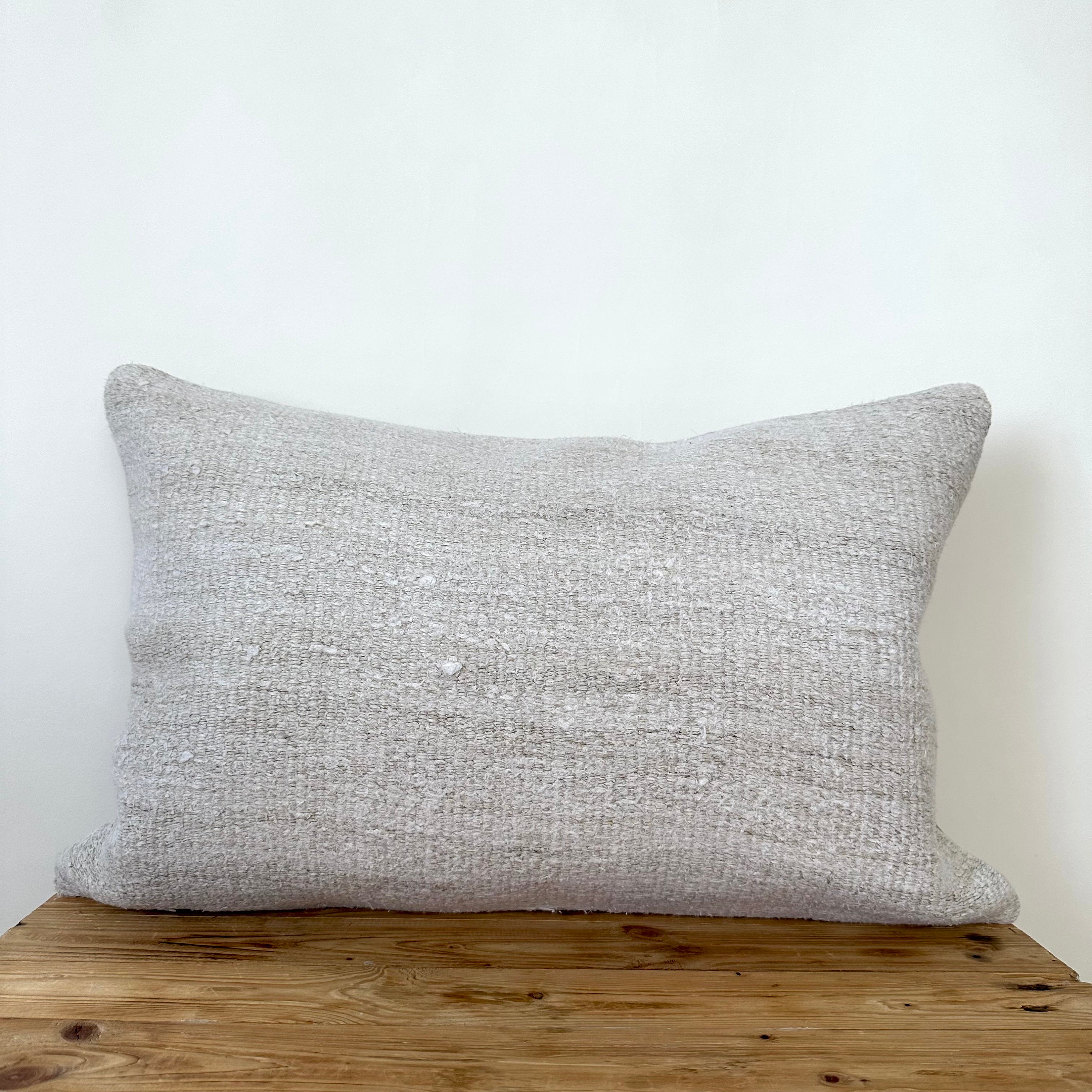 Tezzera - White Hemp Pillow Cover