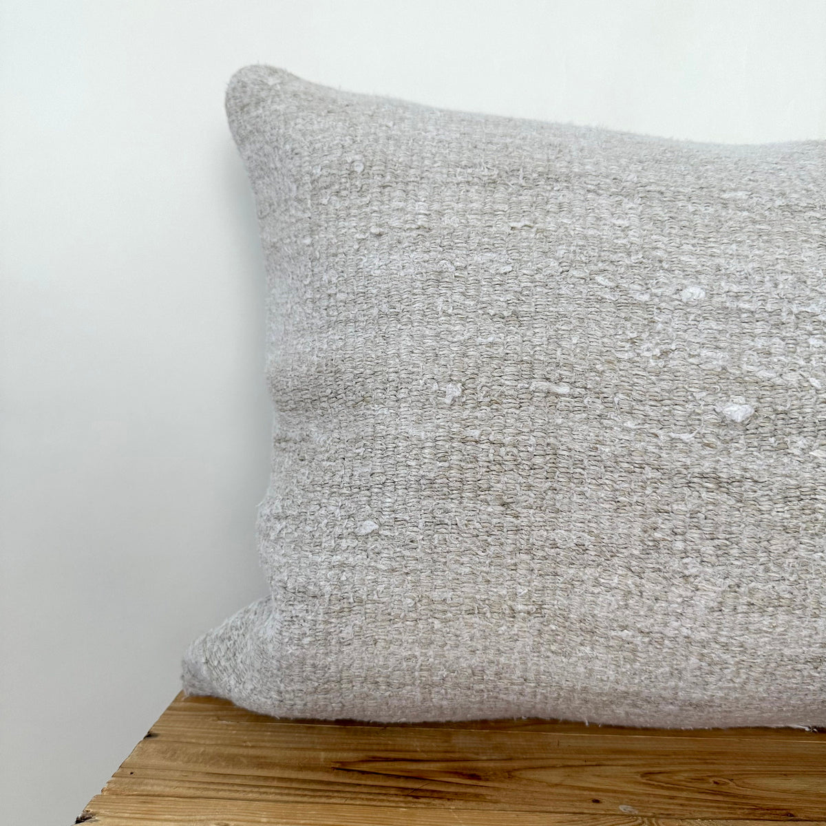 Tezzera - White Hemp Pillow Cover