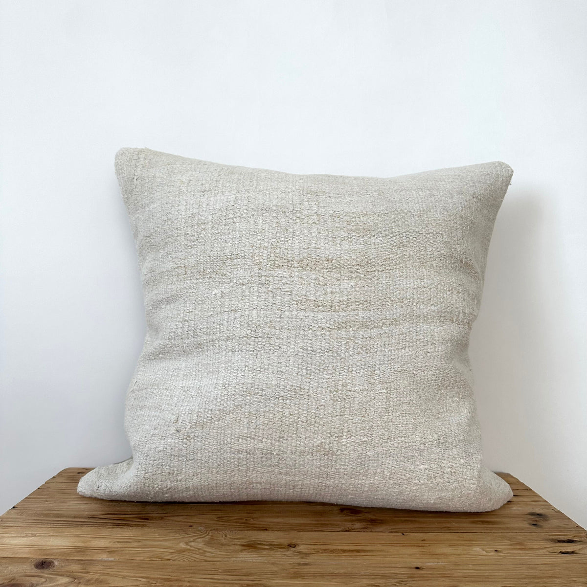 Tashera - White Hemp Pillow Cover