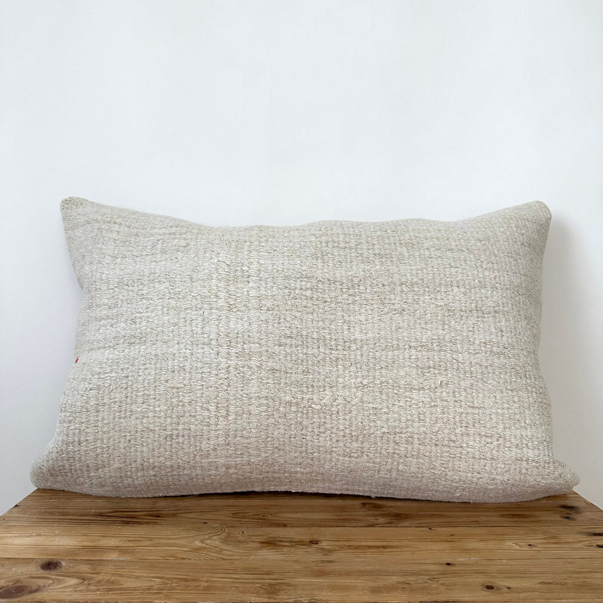 Santana - White Hemp Pillow Cover