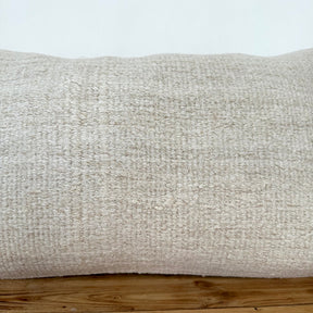 Santana - White Hemp Pillow Cover