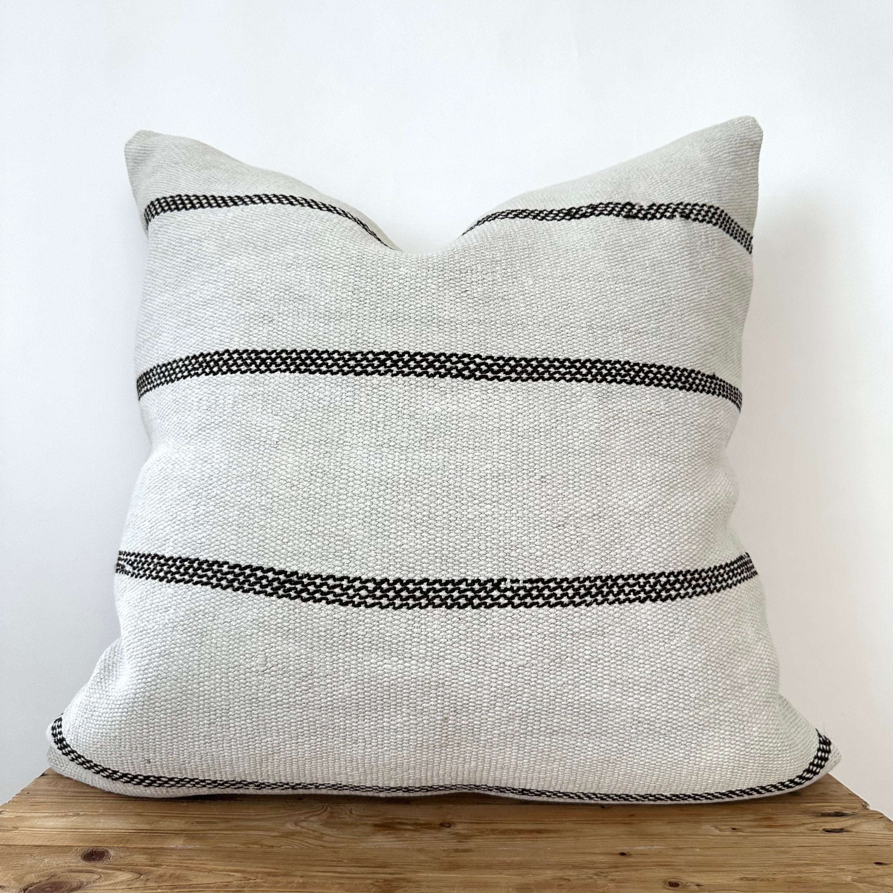 Tovah - White Hemp Pillow Cover