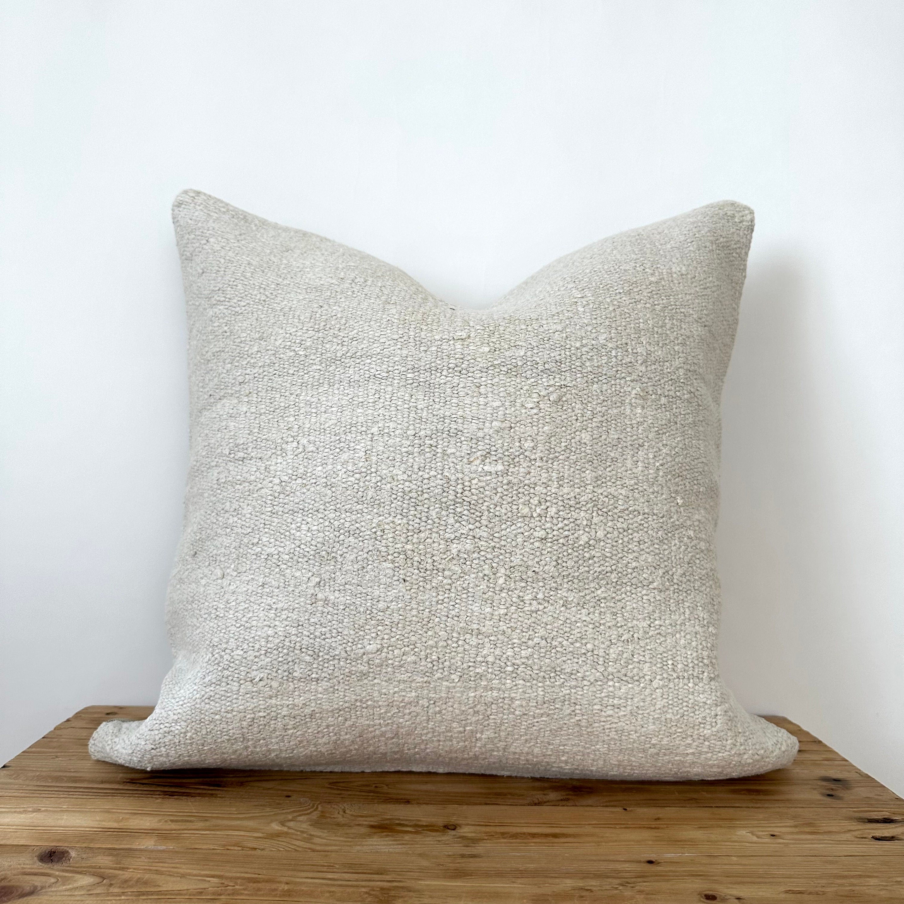 Tabria - White Hemp Pillow Cover