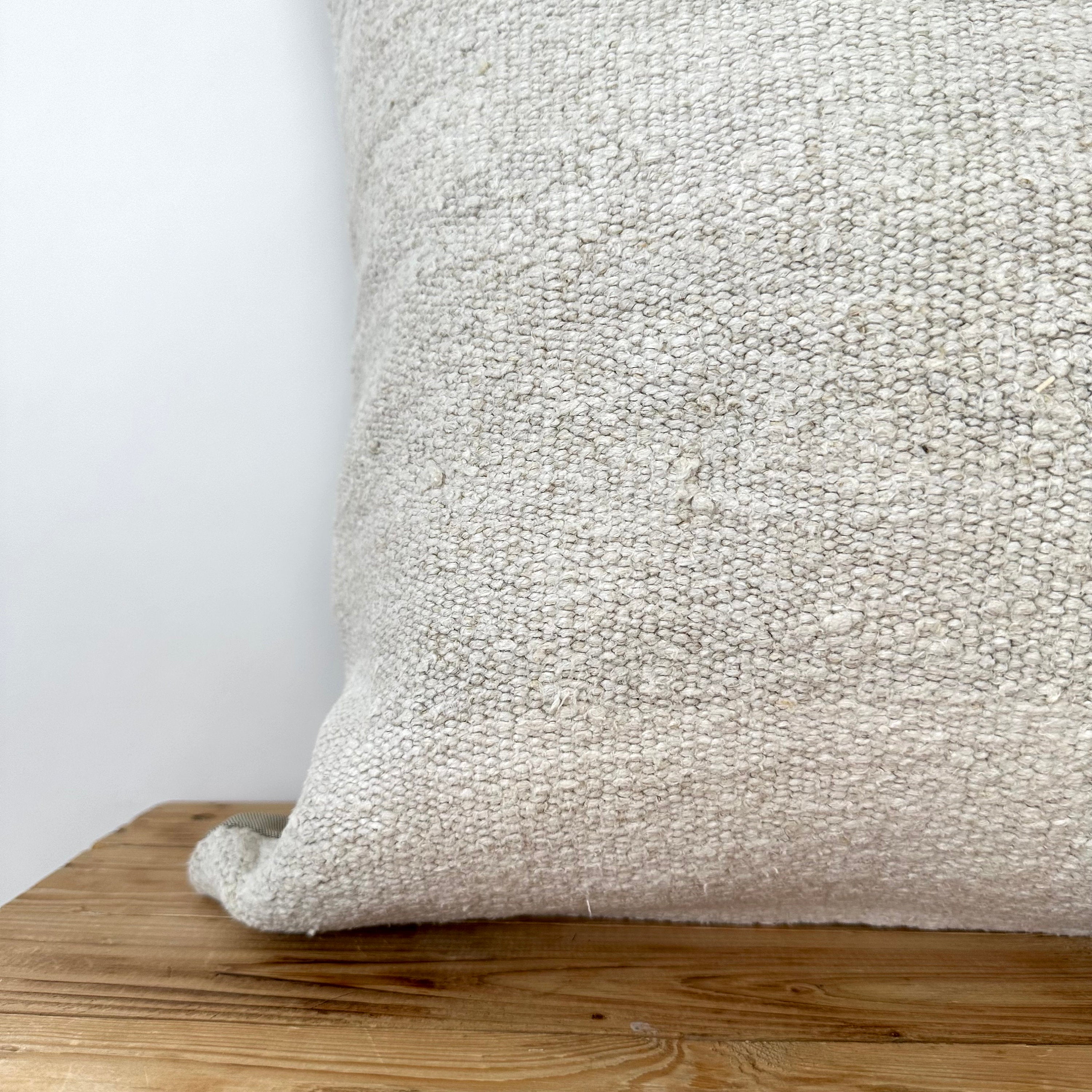 Tabria - White Hemp Pillow Cover