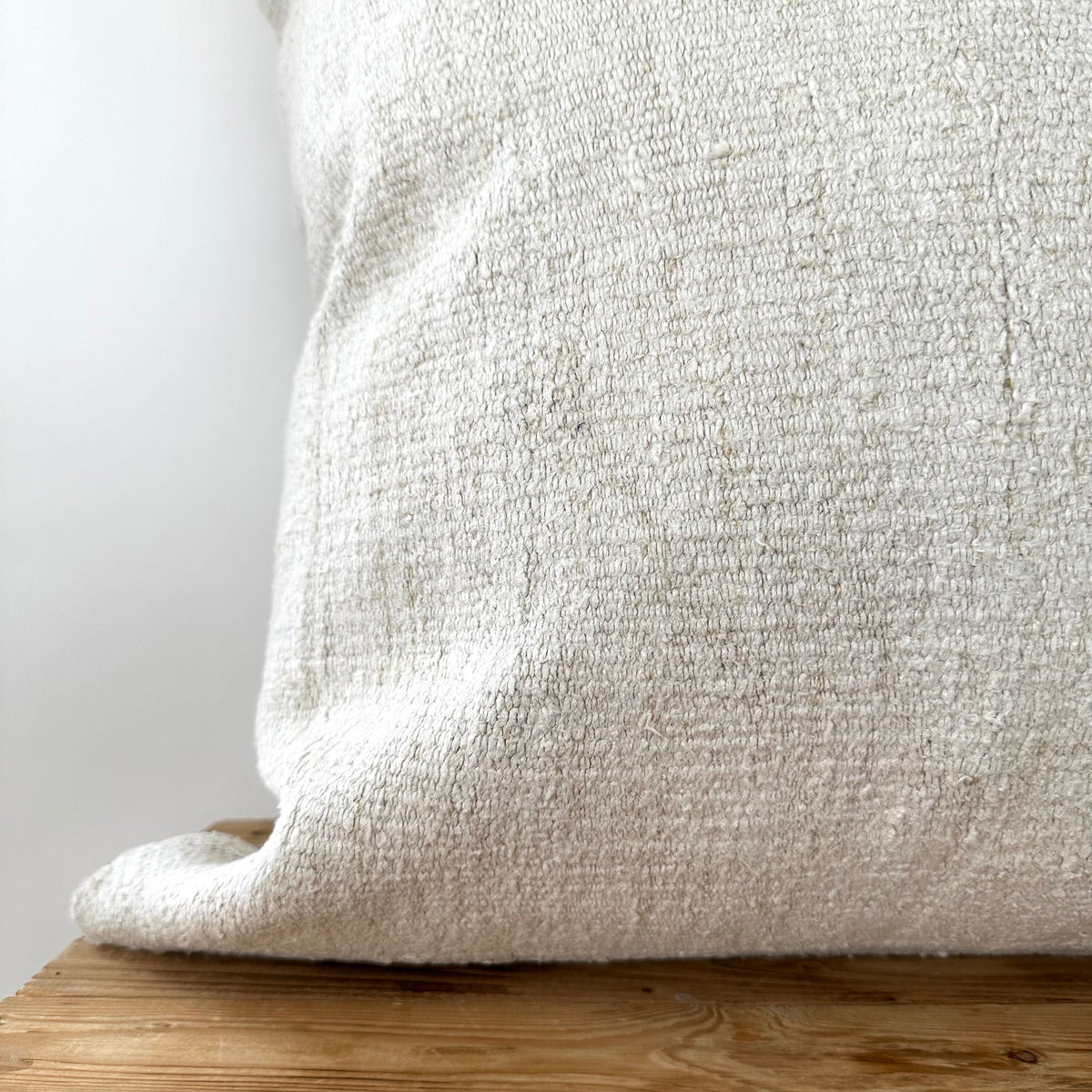 Titia - White Hemp Pillow Cover