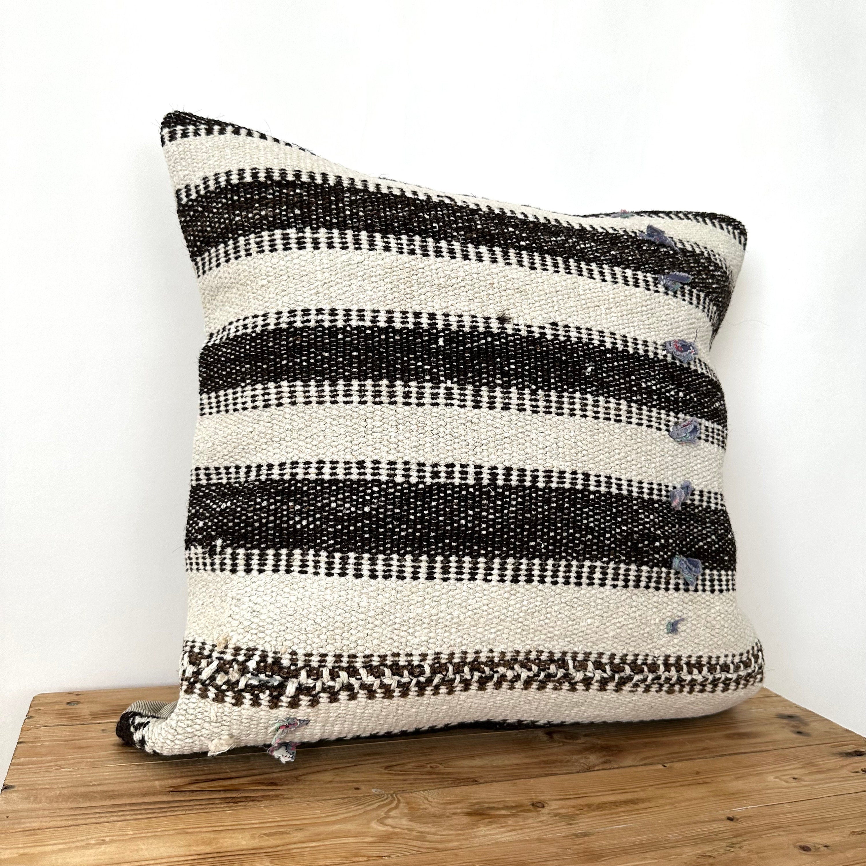 Thayna - White Hemp Pillow Cover