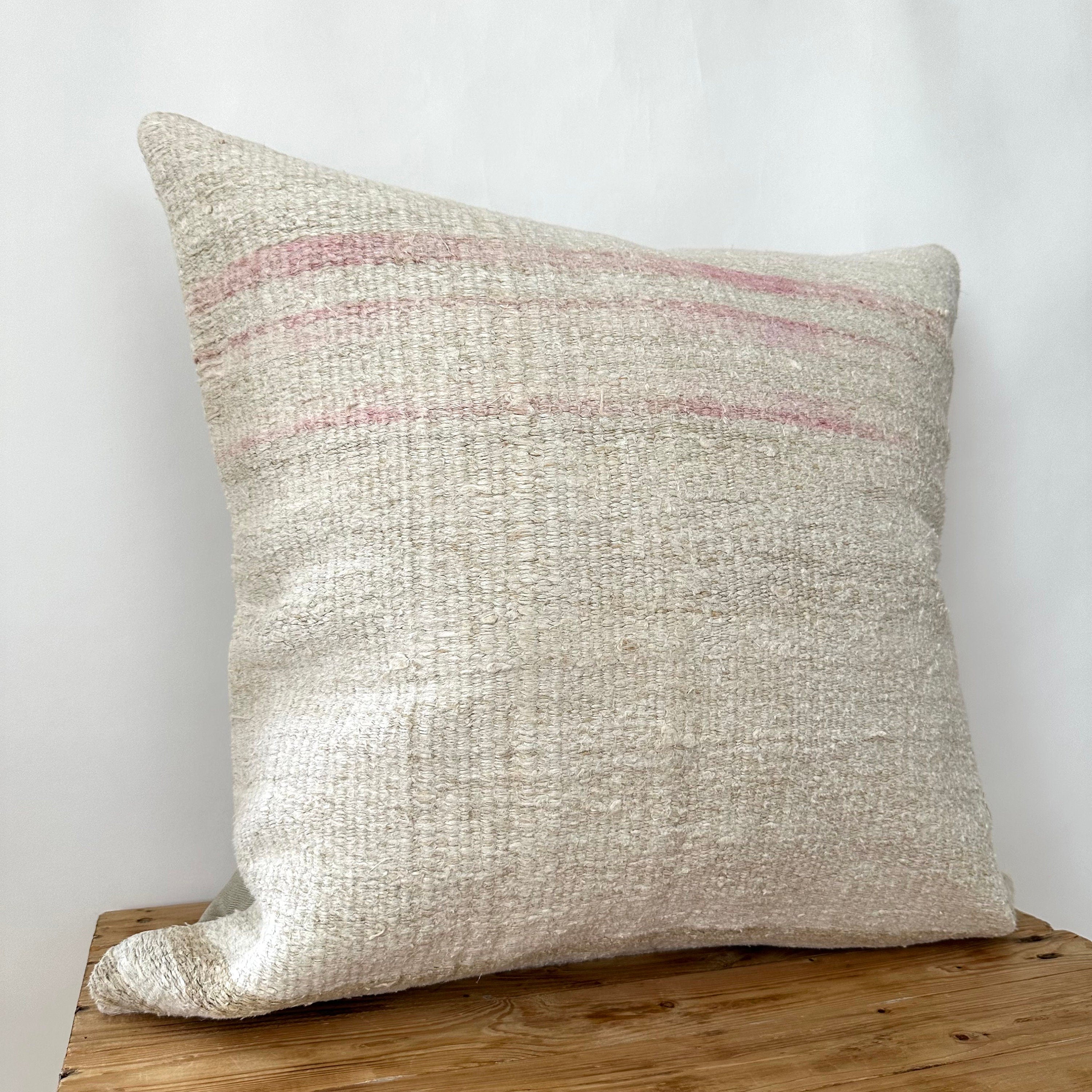 Teleri - White Hemp Pillow Cover