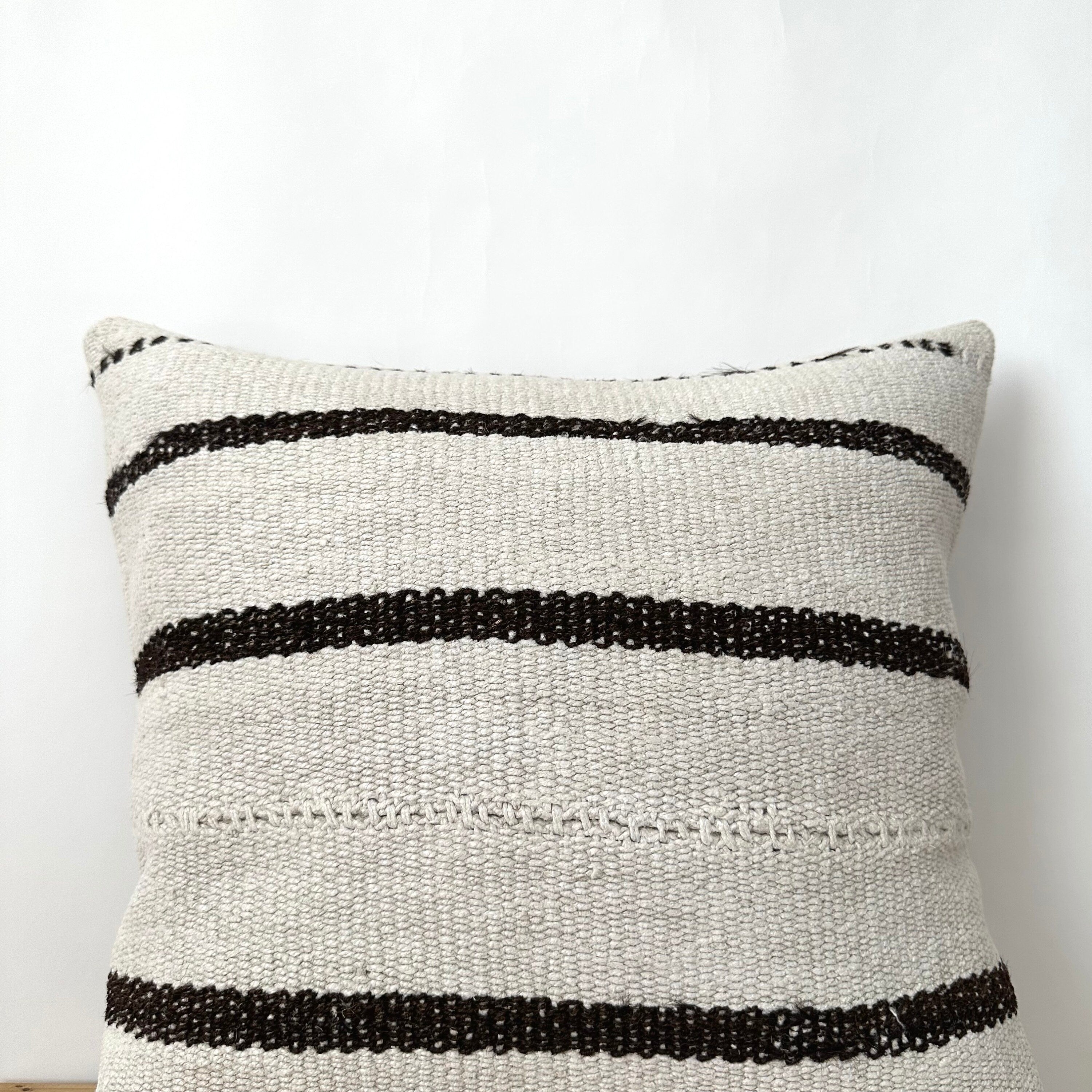 Tifara - White Hemp Pillow Cover