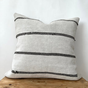 Tysha - White Hemp Pillow Cover