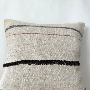 Terah - White Hemp Pillow Cover