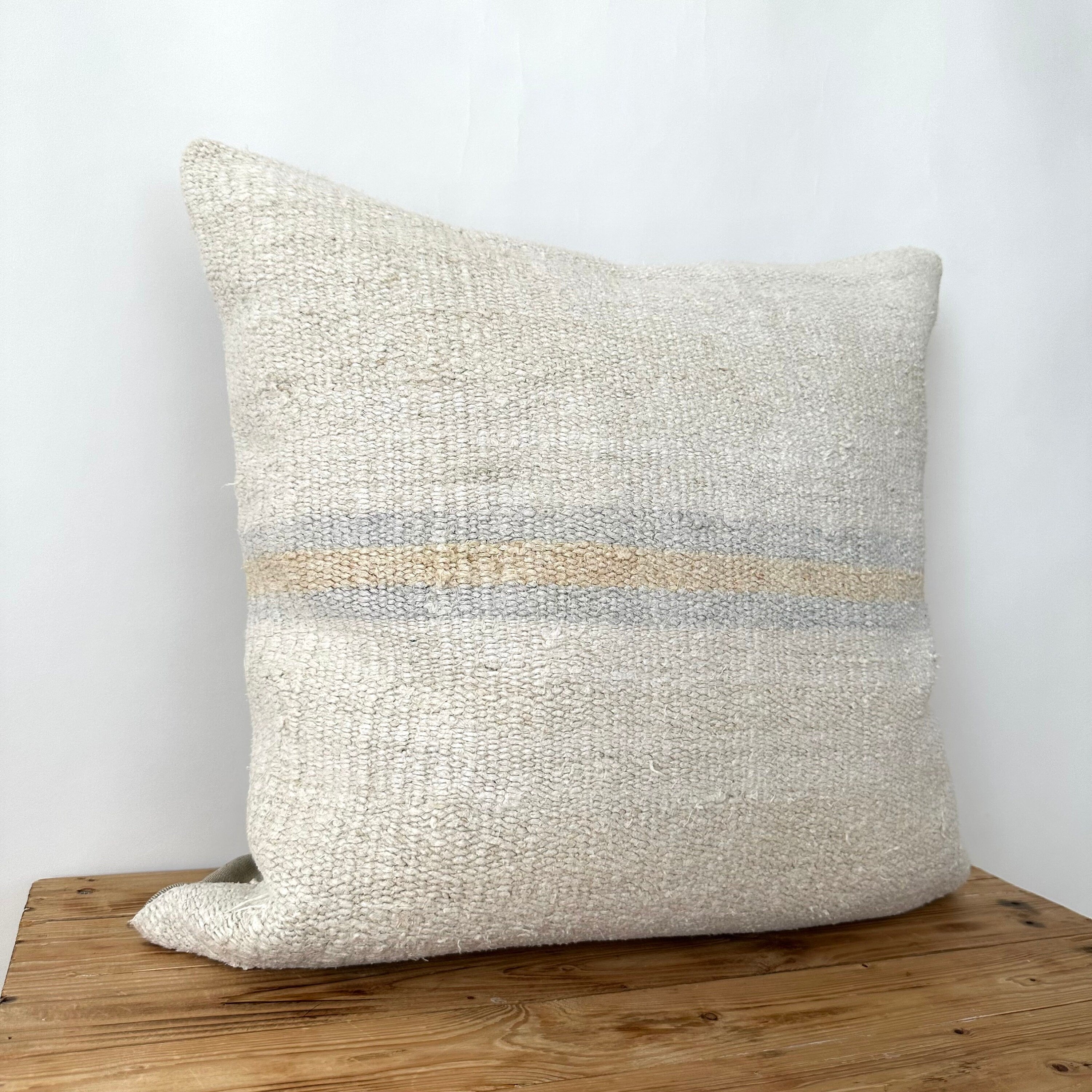 Tenley - White Hemp Pillow Cover