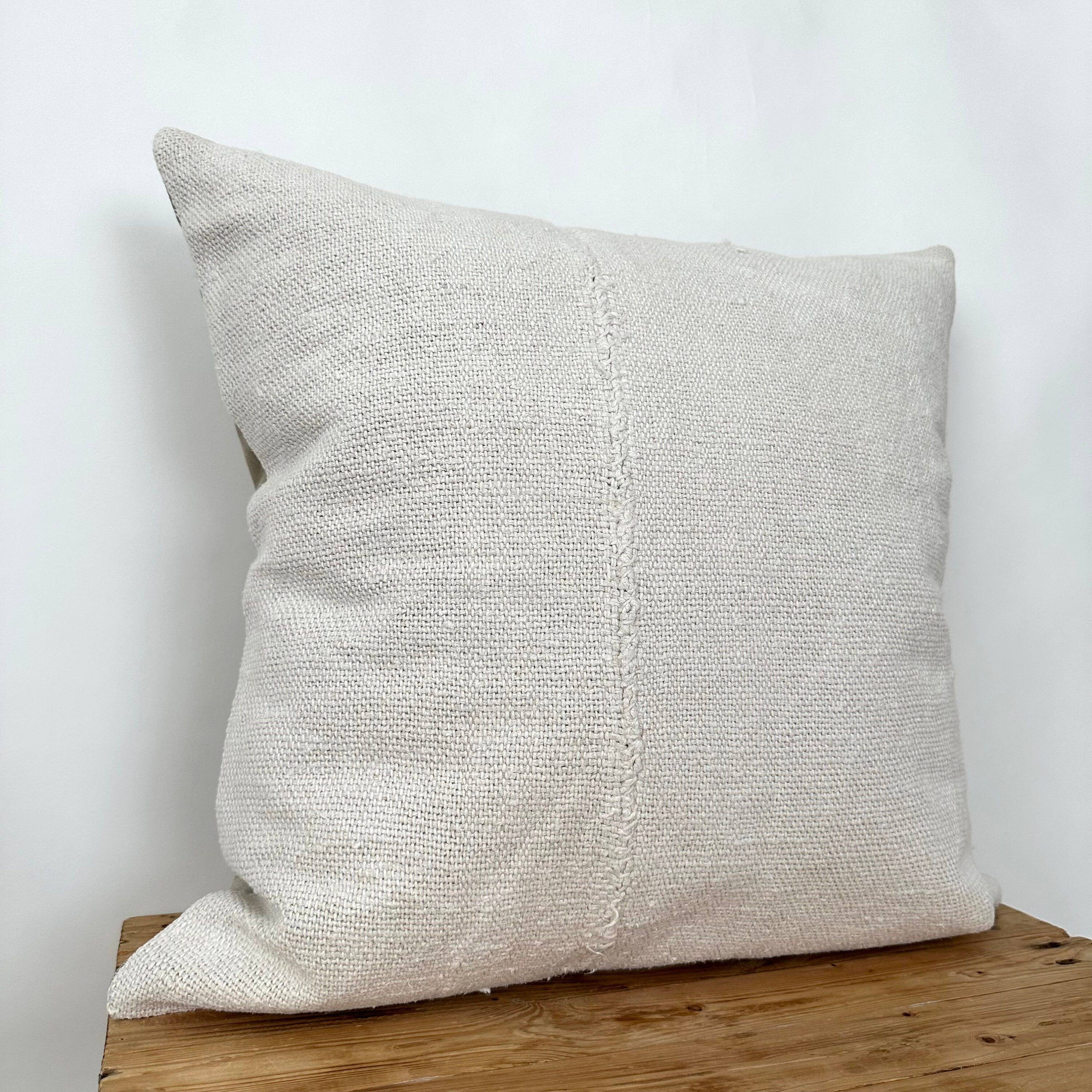 Tyla - White Hemp Pillow Cover