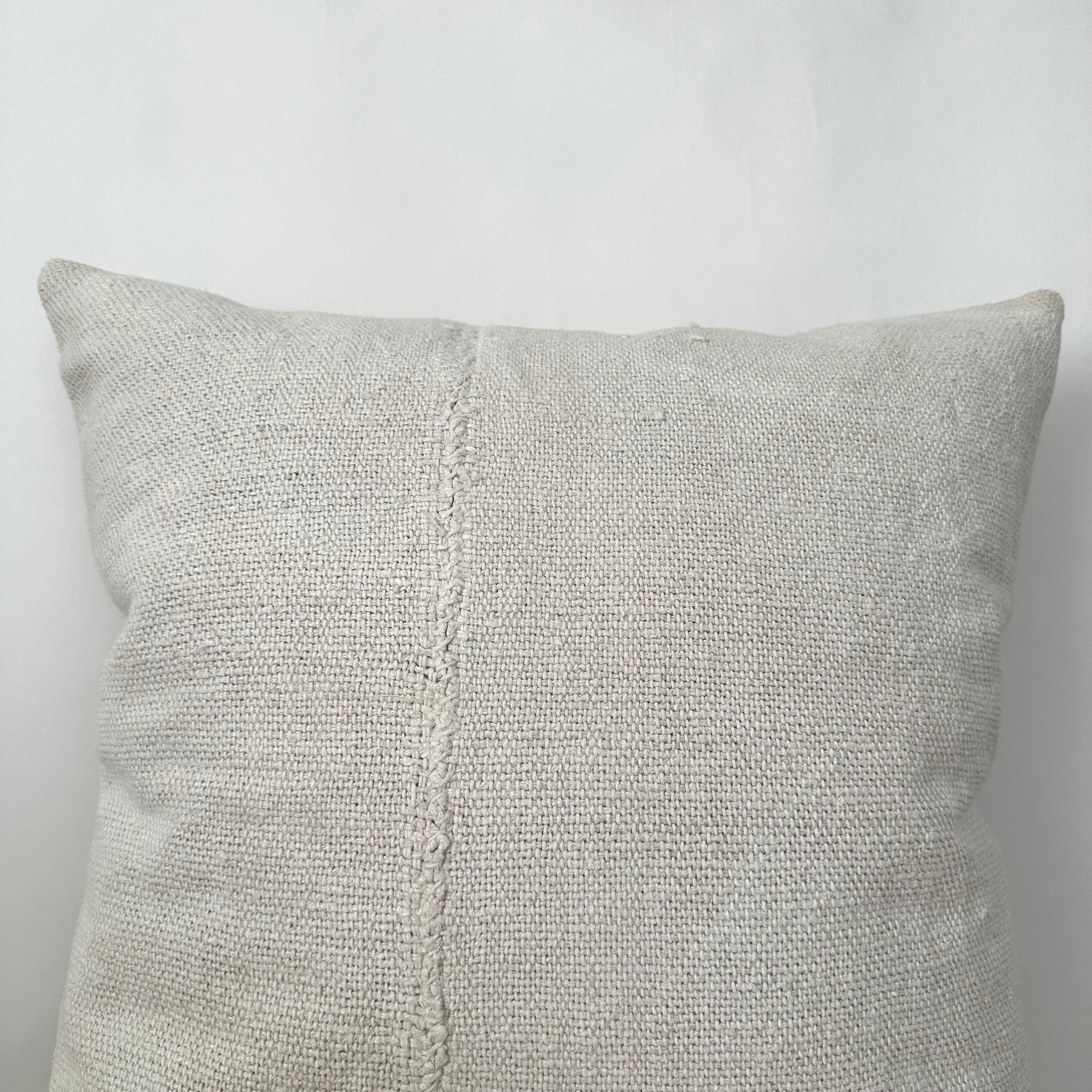 Tyla - White Hemp Pillow Cover