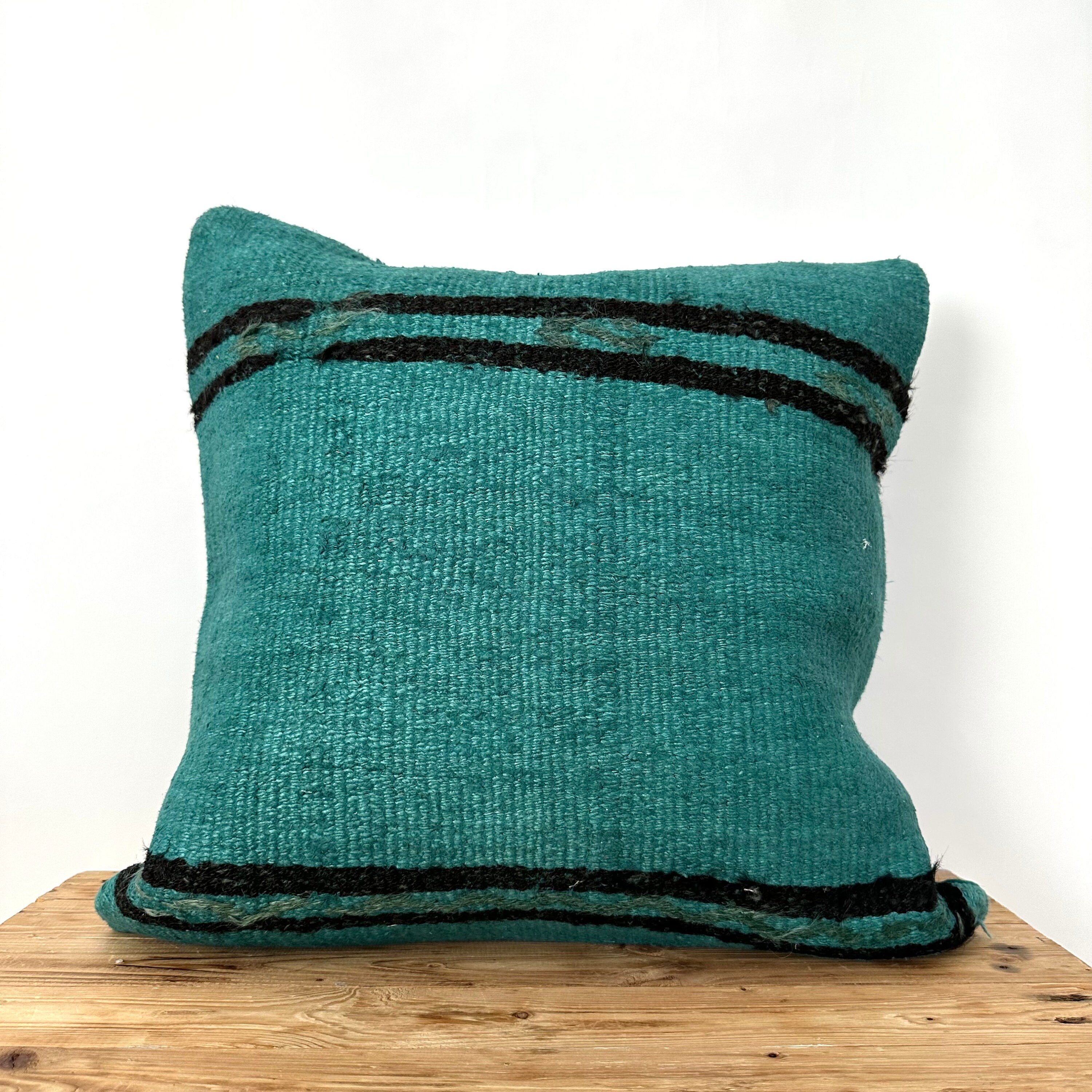 Cataleia - Turquoise Hemp Pillow Cover