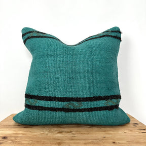 Celinea - Turquoise Hemp Pillow Cover