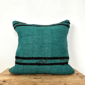 Celinea - Turquoise Hemp Pillow Cover