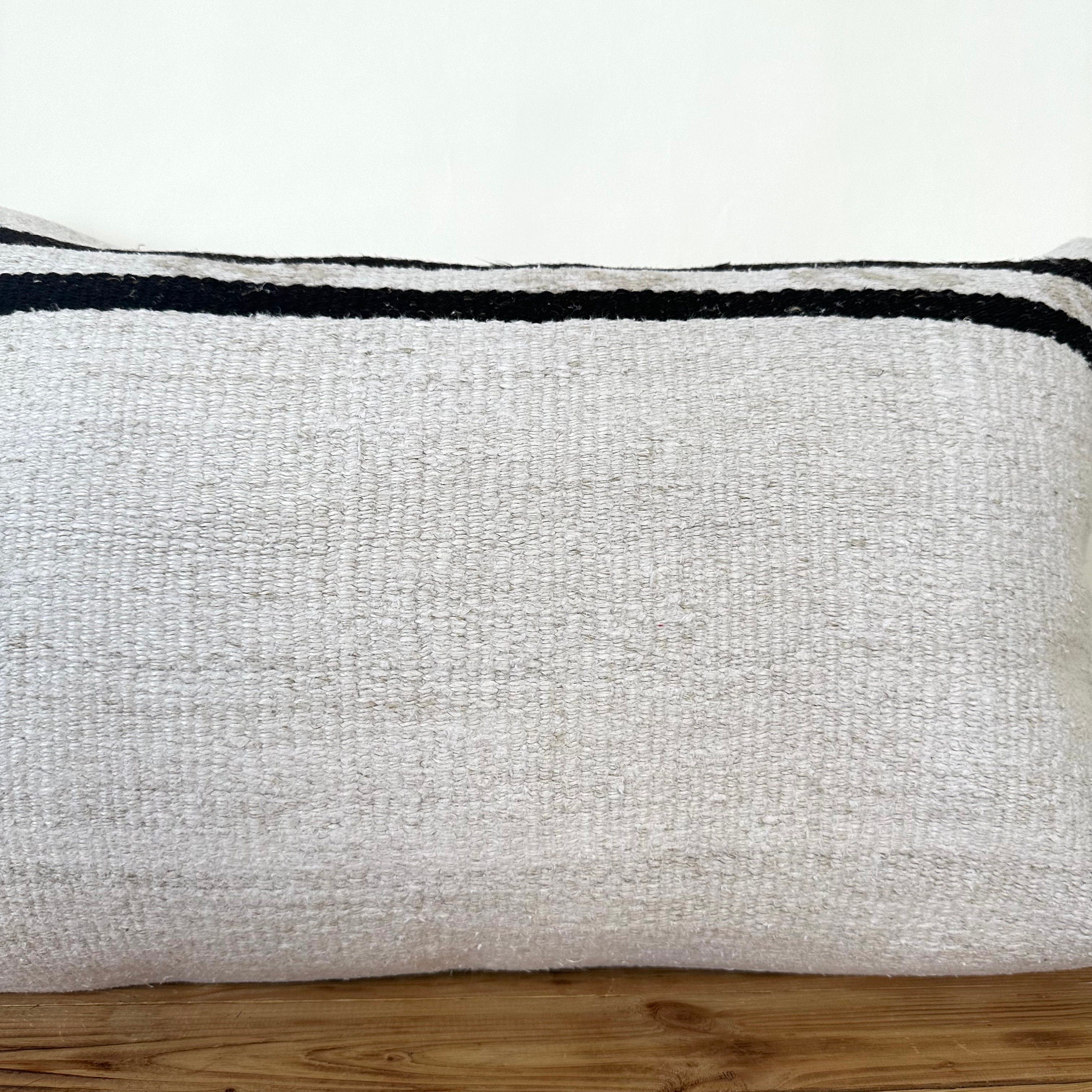 Tasmin - White Hemp Pillow Cover