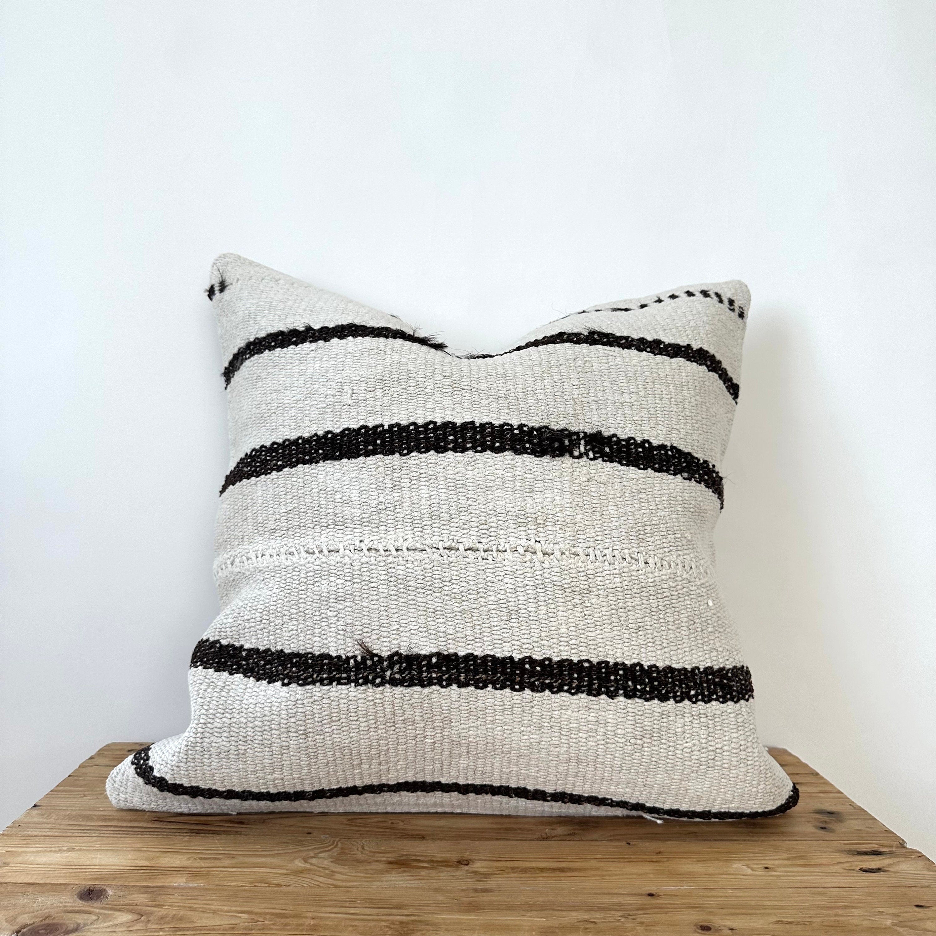 Tiffani - White Hemp Pillow Cover