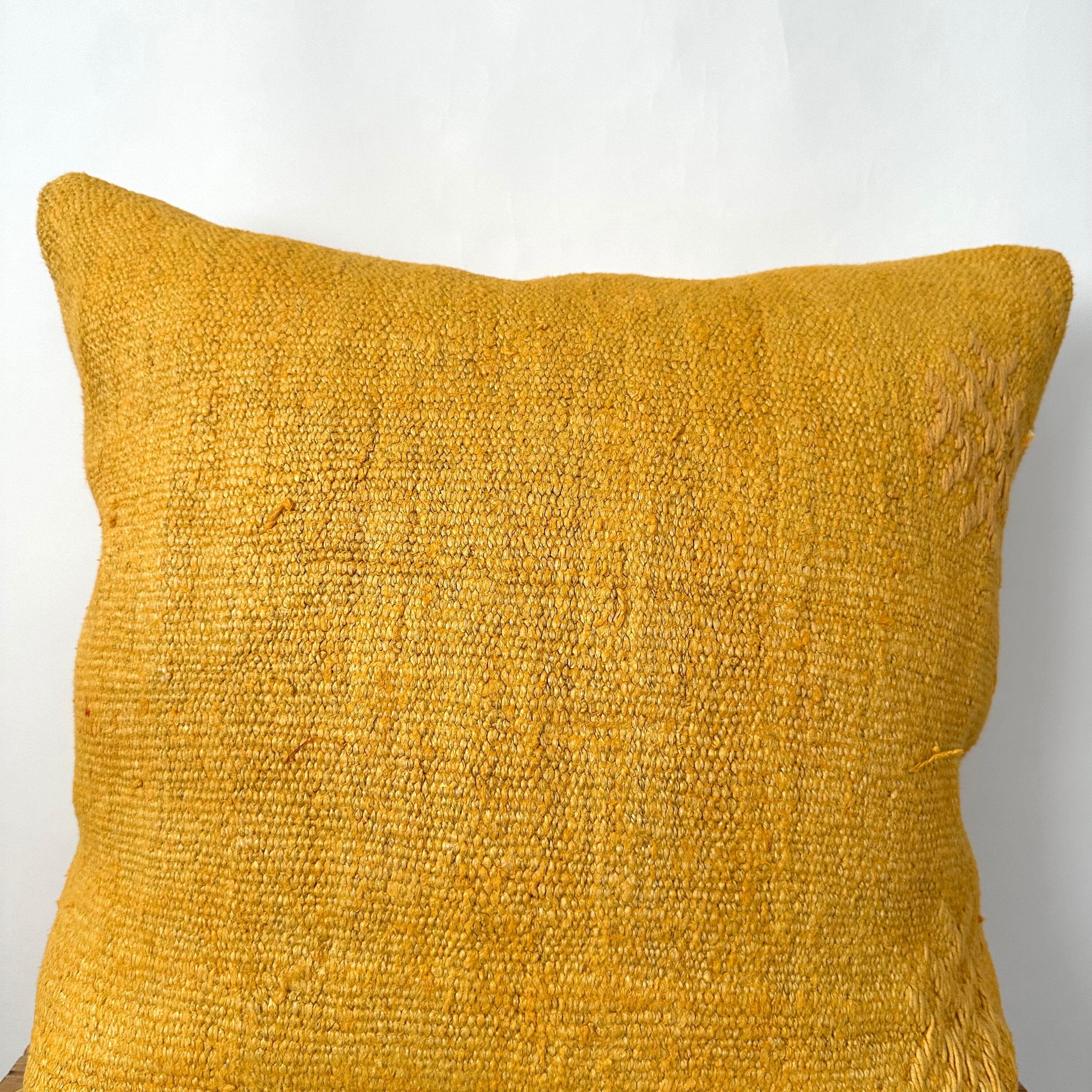 Yamilah - Yellow Hemp Pillow Cover