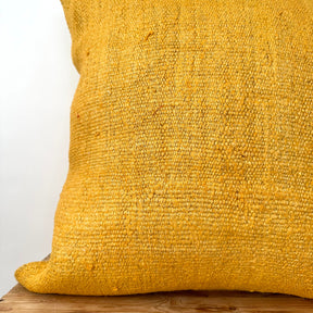 Yamilah - Yellow Hemp Pillow Cover