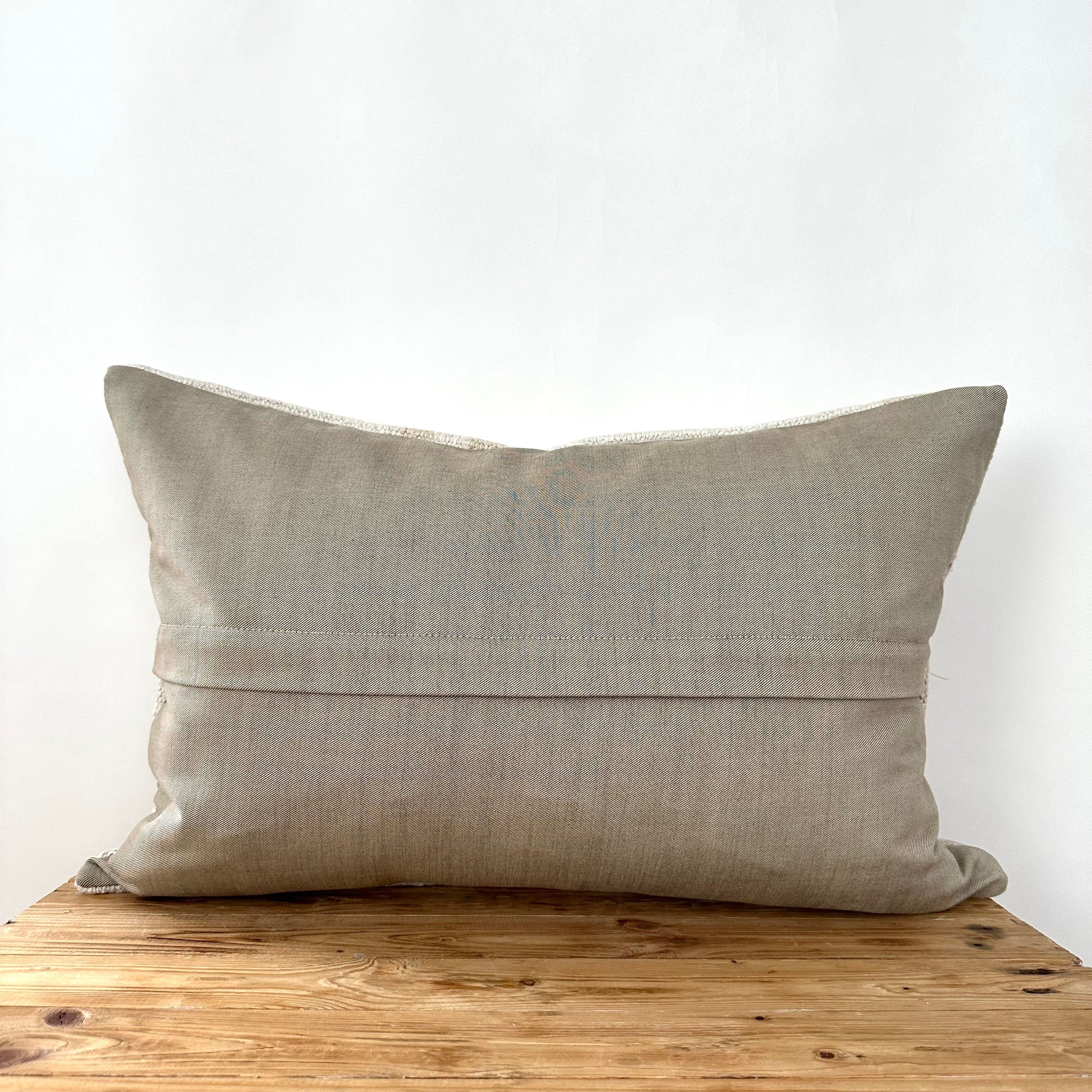 Taisie - White Hemp Pillow Cover