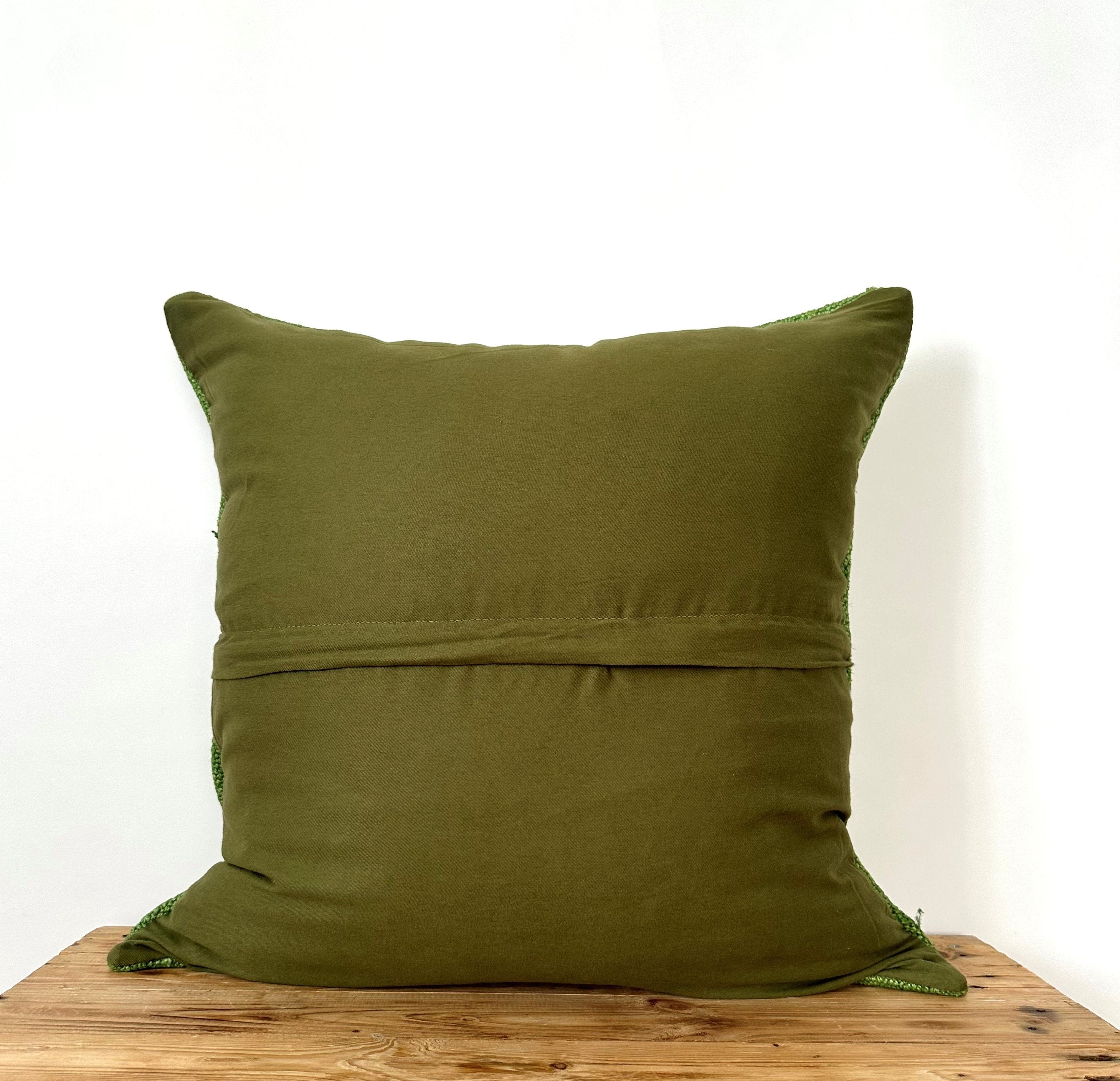 Citrina - Green Hemp Pillow Cover