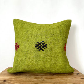 Cordella - Green Hemp Pillow Cover