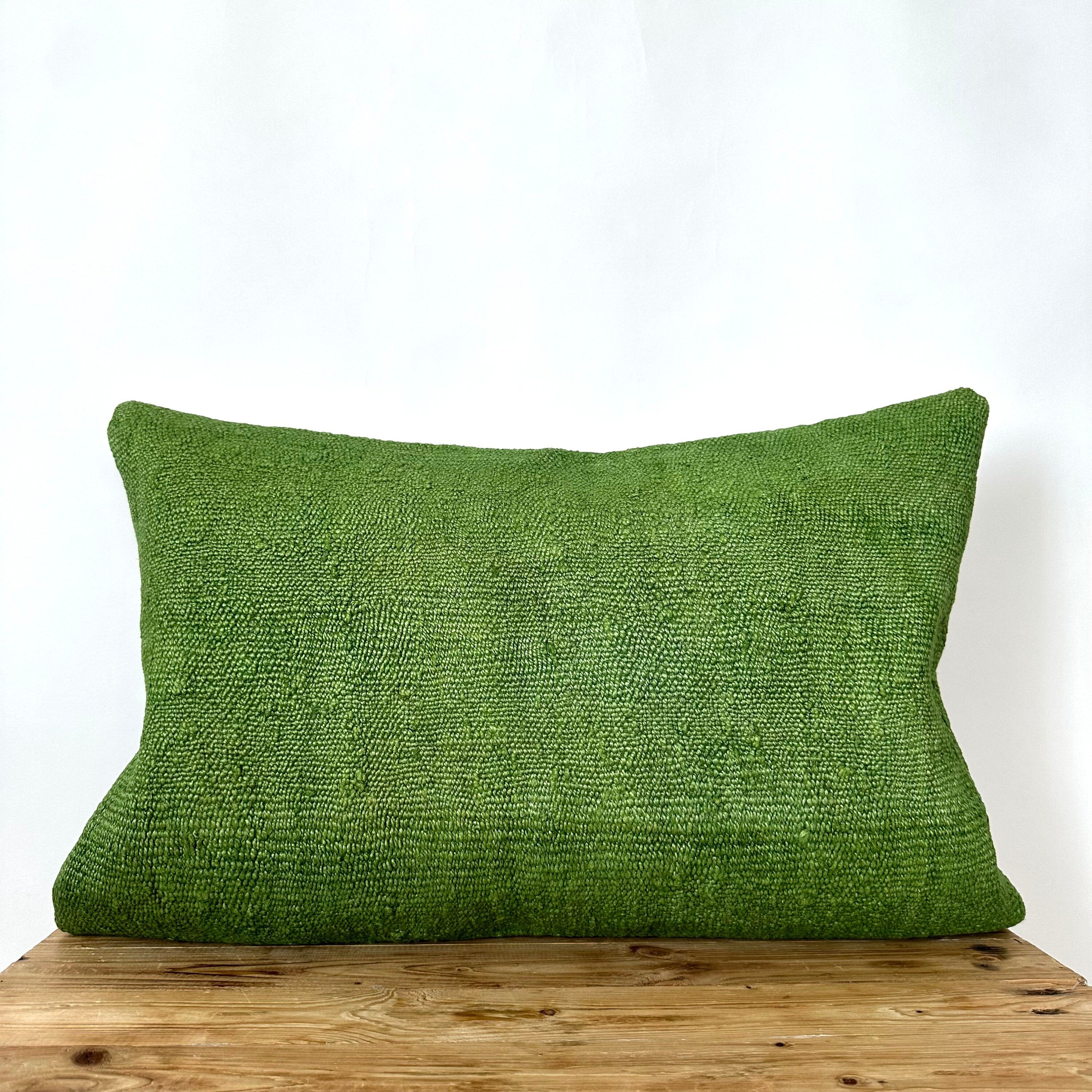 Caprice - Green Hemp Pillow Cover