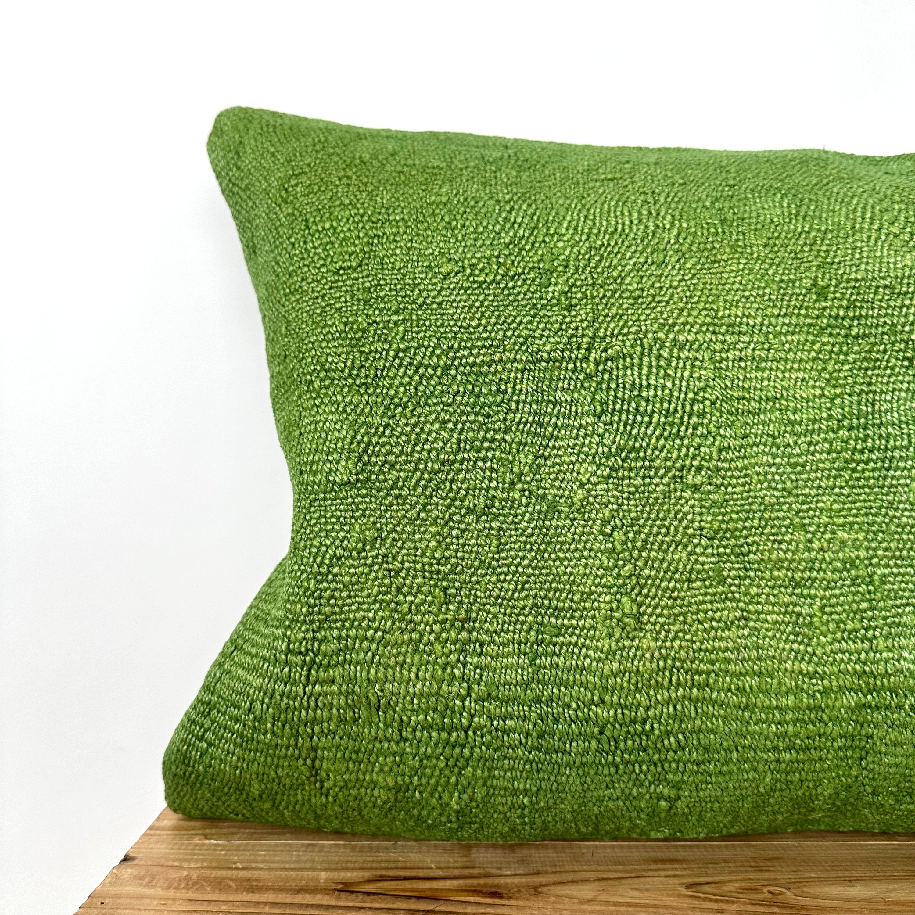 Caprice - Green Hemp Pillow Cover