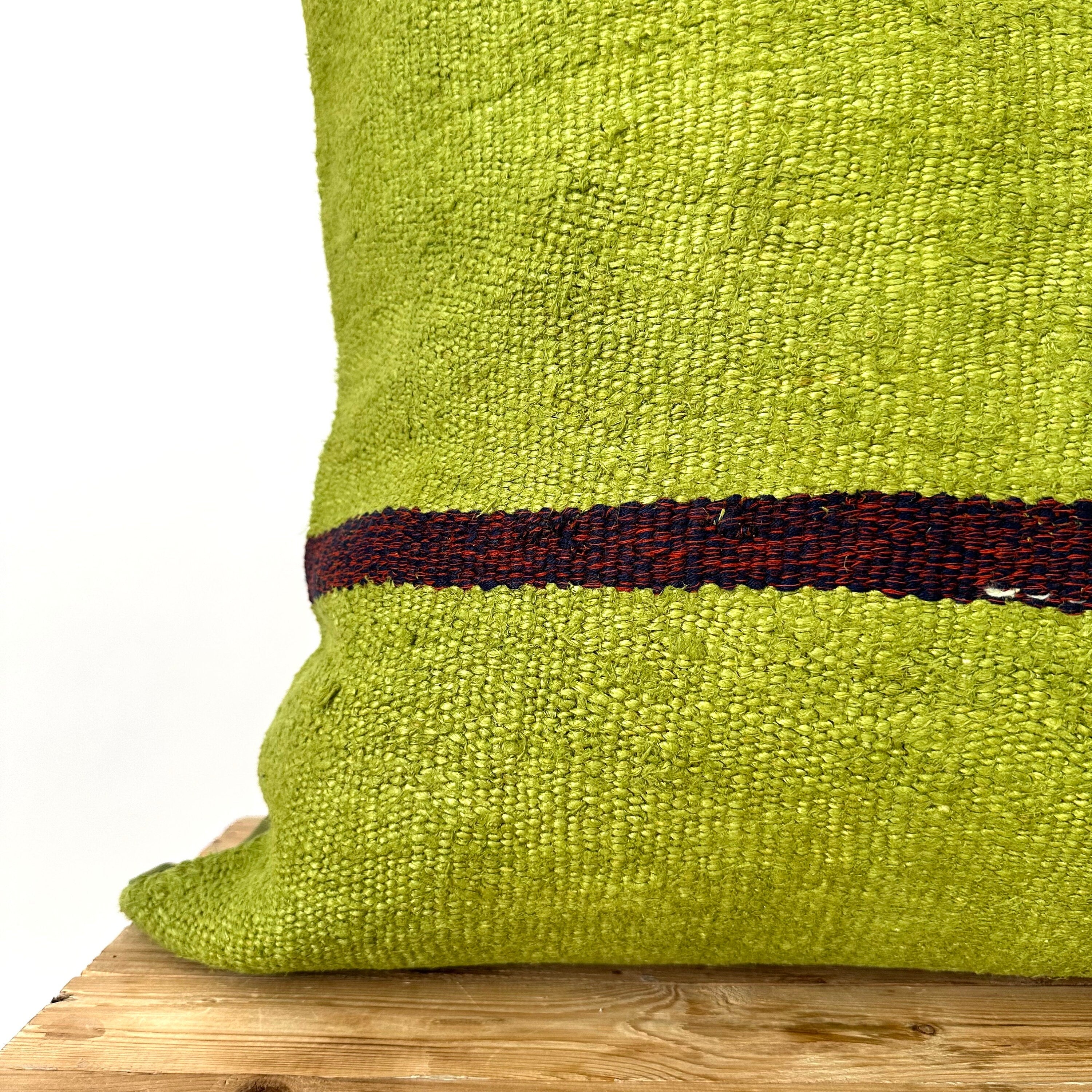 Cynthiana - Green Hemp Pillow Cover