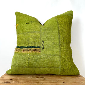 Clarina - Green Hemp Pillow Cover