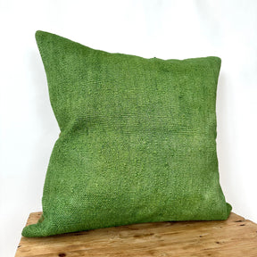 Clemencia - Green Hemp Pillow Cover