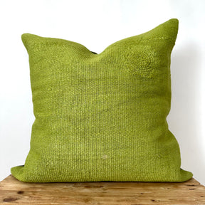 Clairina - Green Hemp Pillow Cover