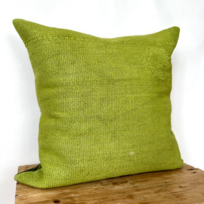 Clairina - Green Hemp Pillow Cover