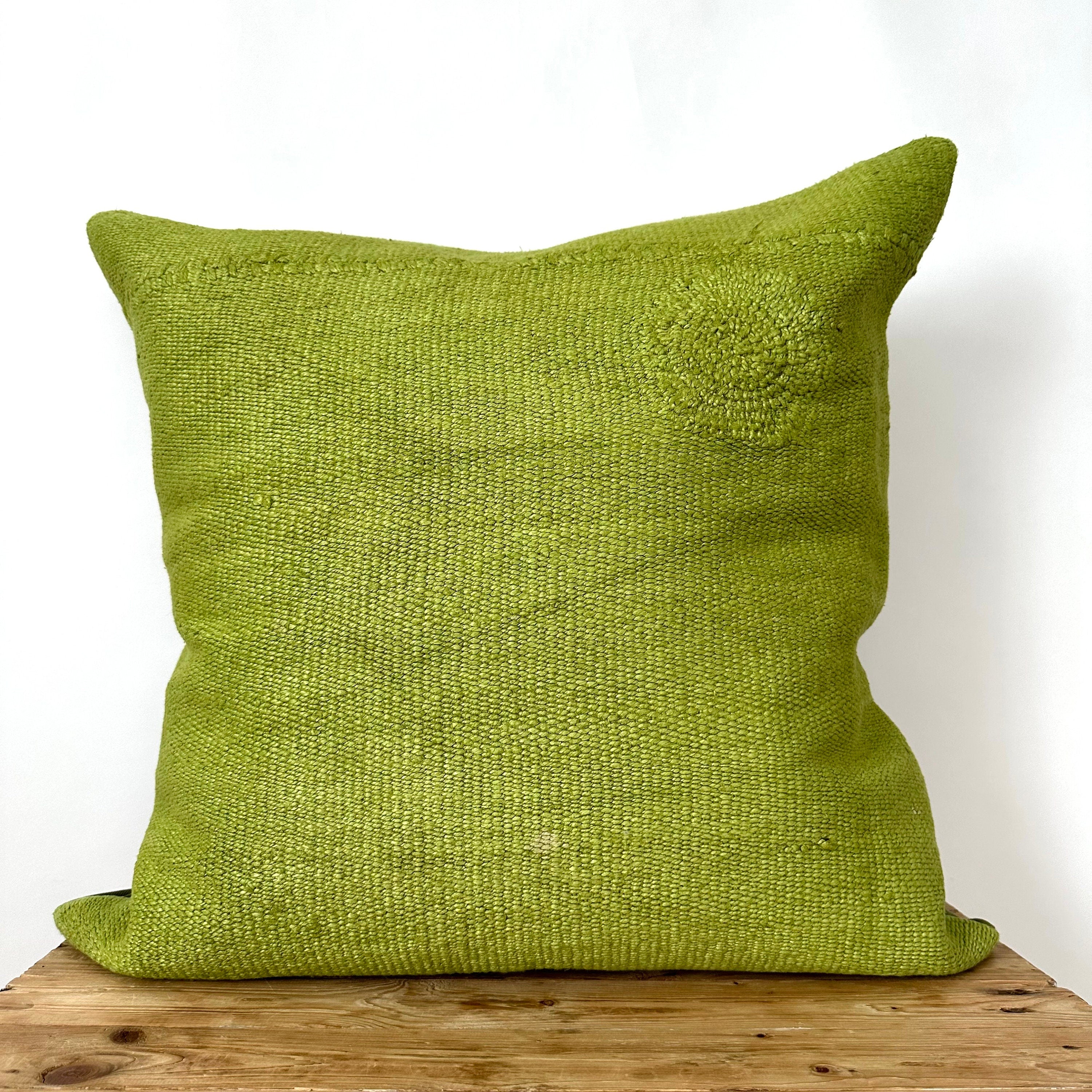 Clairina - Green Hemp Pillow Cover